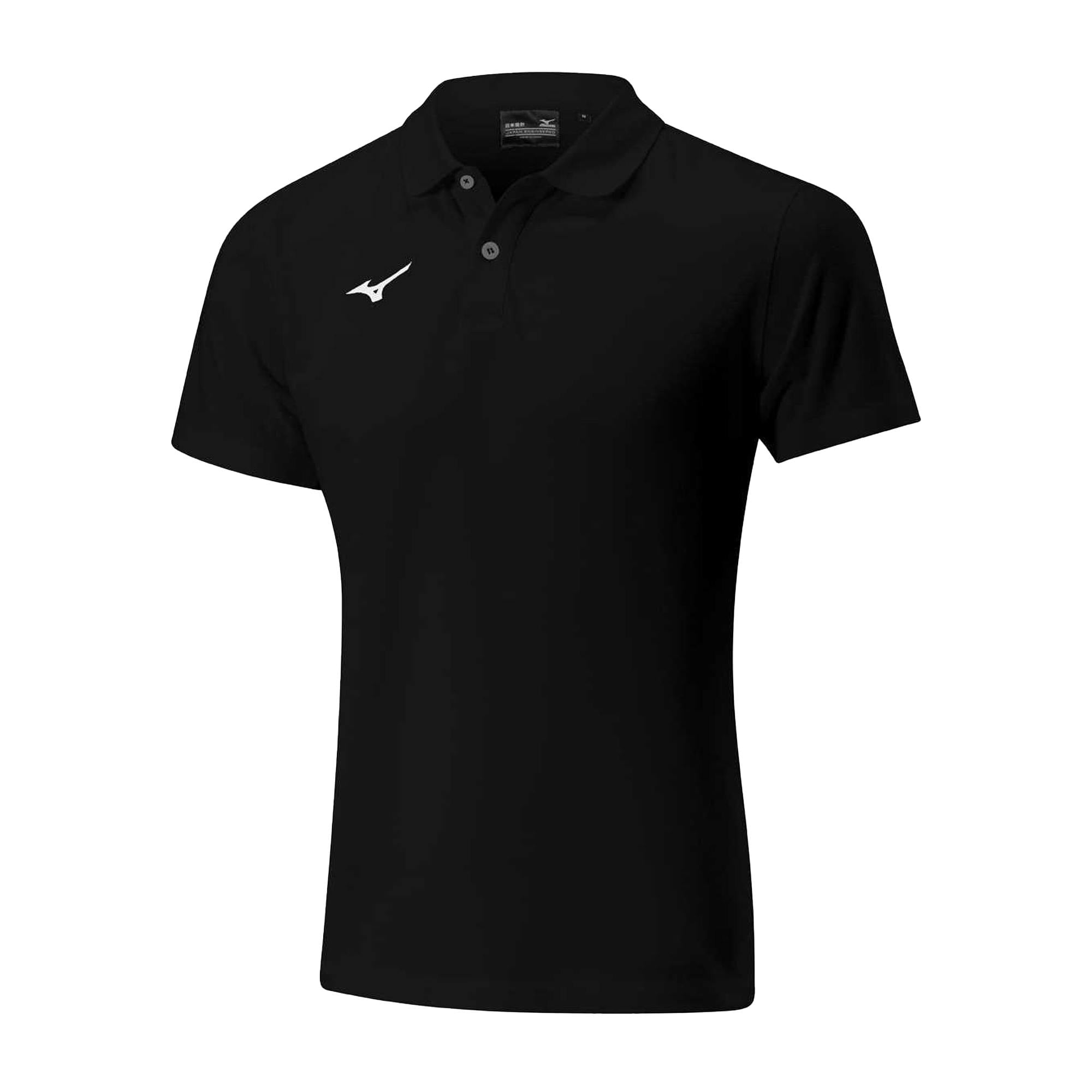Mizuno Men's Black Shizuoka Free Time Polo Shirt - L - 65% Polyester/35% Cotton
