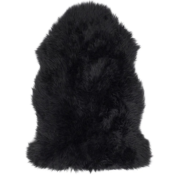 Rackhams Black S Genuine Sheepskin - Single