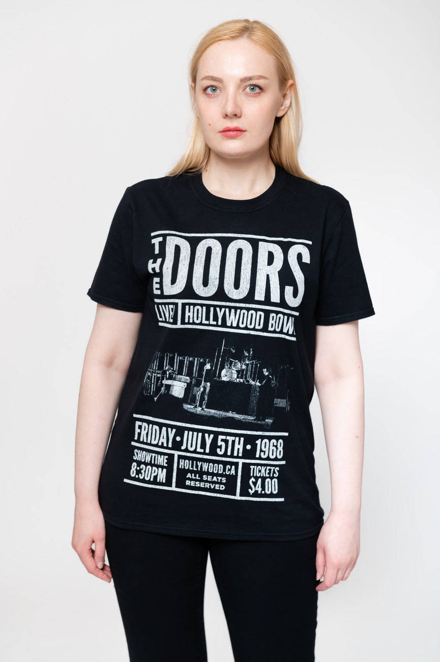 Paradiso Clothing Unisex Black Paradiso The Doors Hollywood Bowl Flyer T Shirt - S