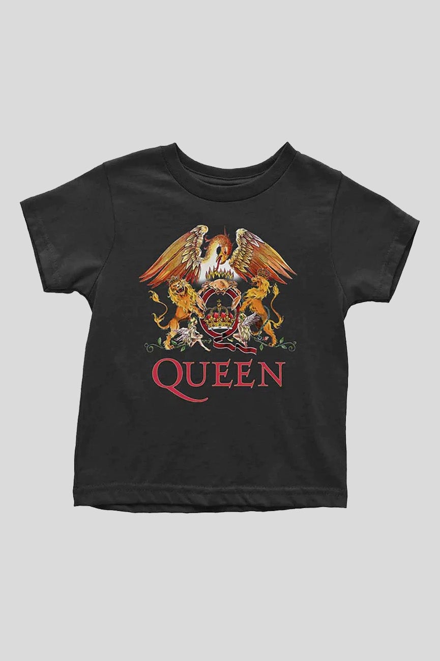Paradiso Clothing Black Queen Toddler Classic Crest Logo T Shirt - 12 Months