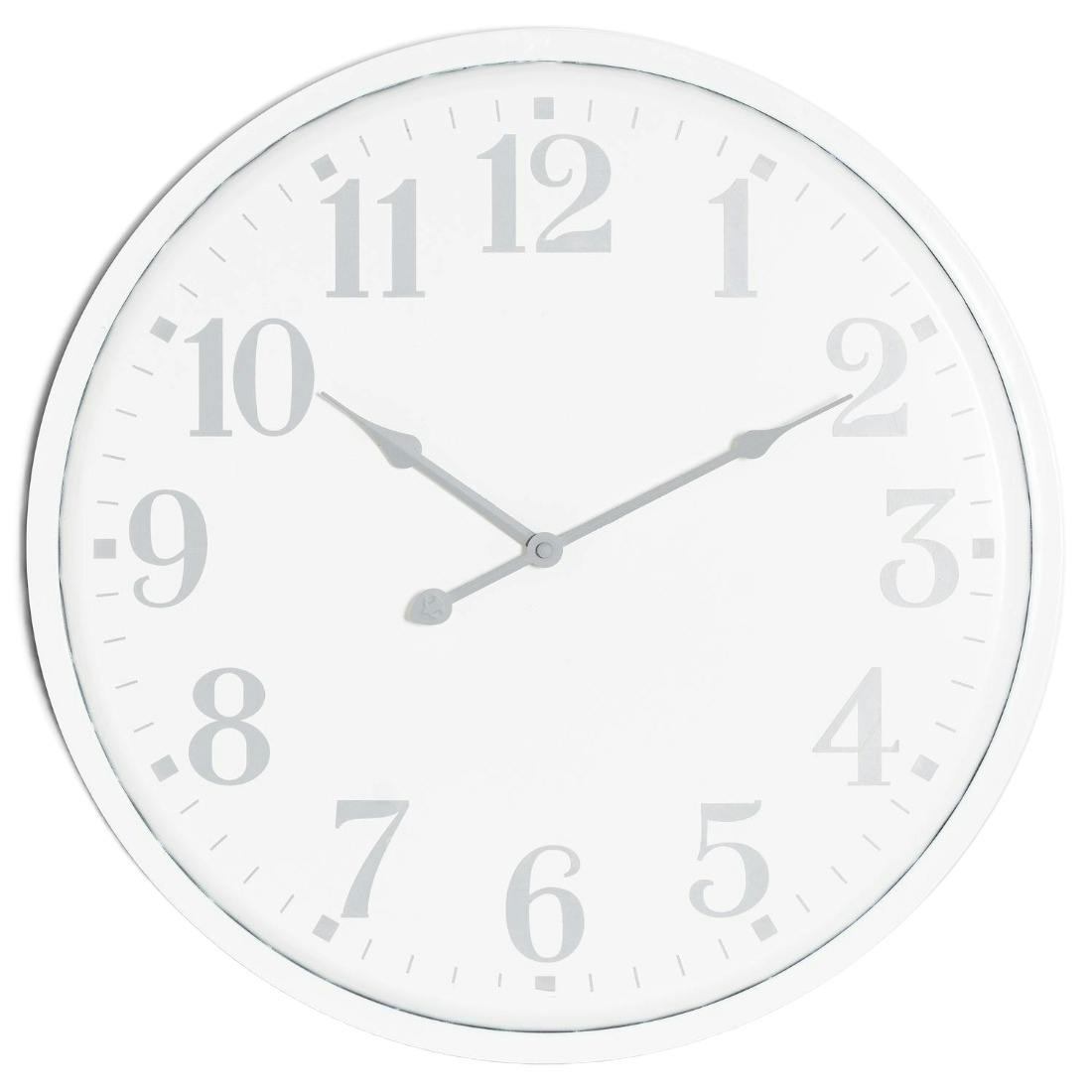 Rackhams White Aubrey Wall Clock - 49Cm X 4Cm X 49Cm - 100% Mixed