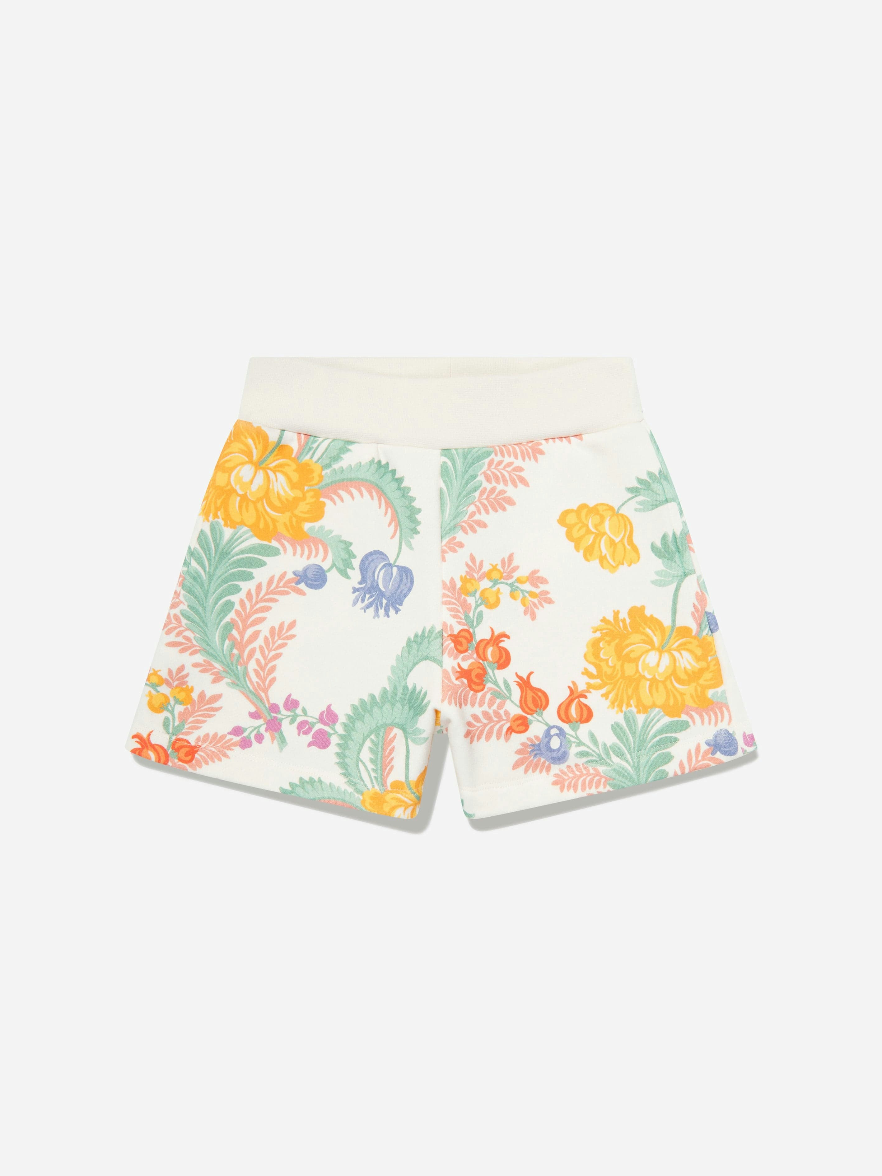 Etro Girls Ivory Floral Shorts In - 14 Yrs