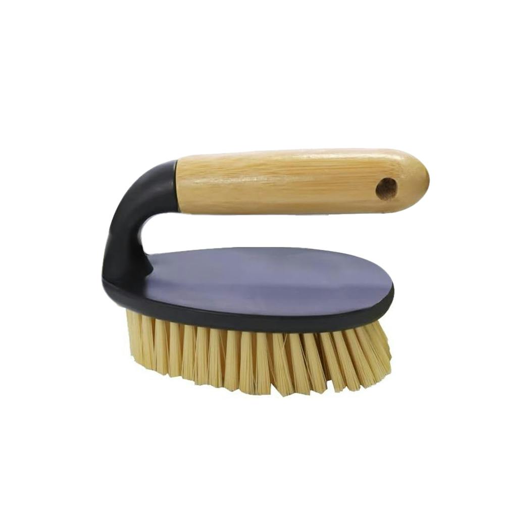 Groundsman Brown/Black Bamboo Scrubbing Brush - 12Cm X 8Cm