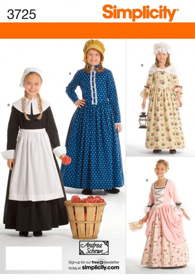 Simplicity Sewing Pattern 3725, Costumes For Kids, Teenagers, Ages: 3-4-5-6 - Intermediate - Ages: 3-4-5-6