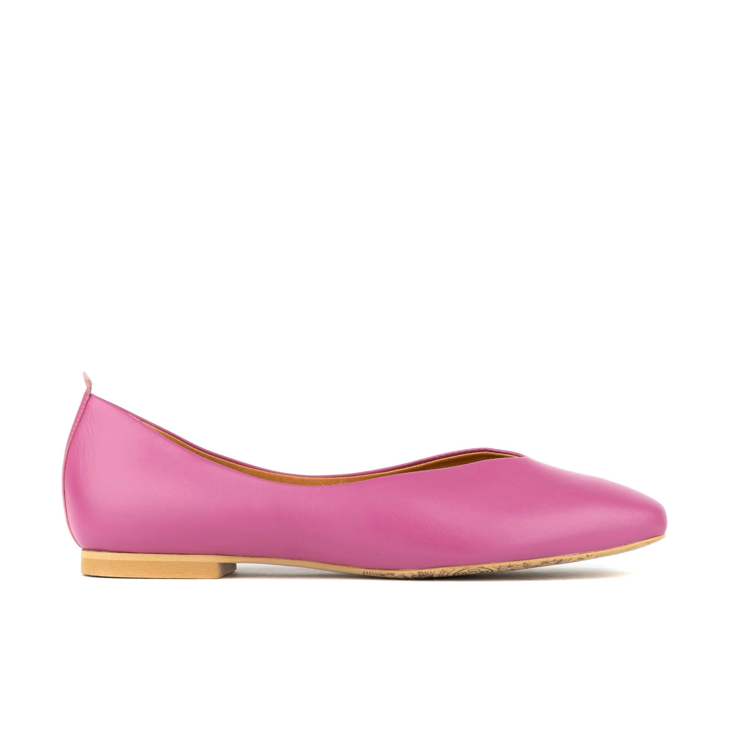Embassy London Women's Pink Blythe - Leather Ballet Pump - Uk 8 / Eu 41 / Us 10