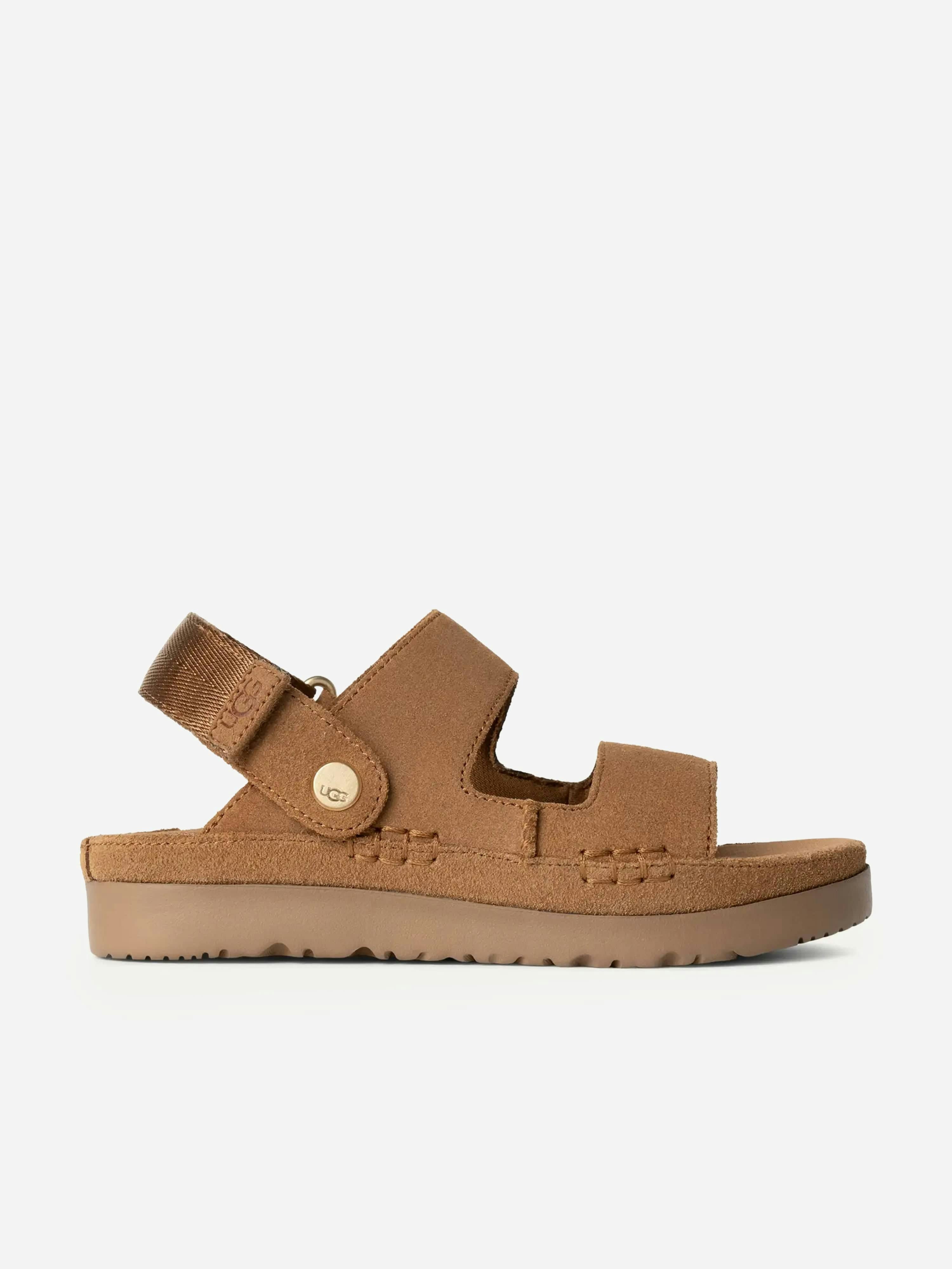 Ugg Girls Brown Goldenstar Glide Sandals In - Eu 31 Uk 12 Us 13
