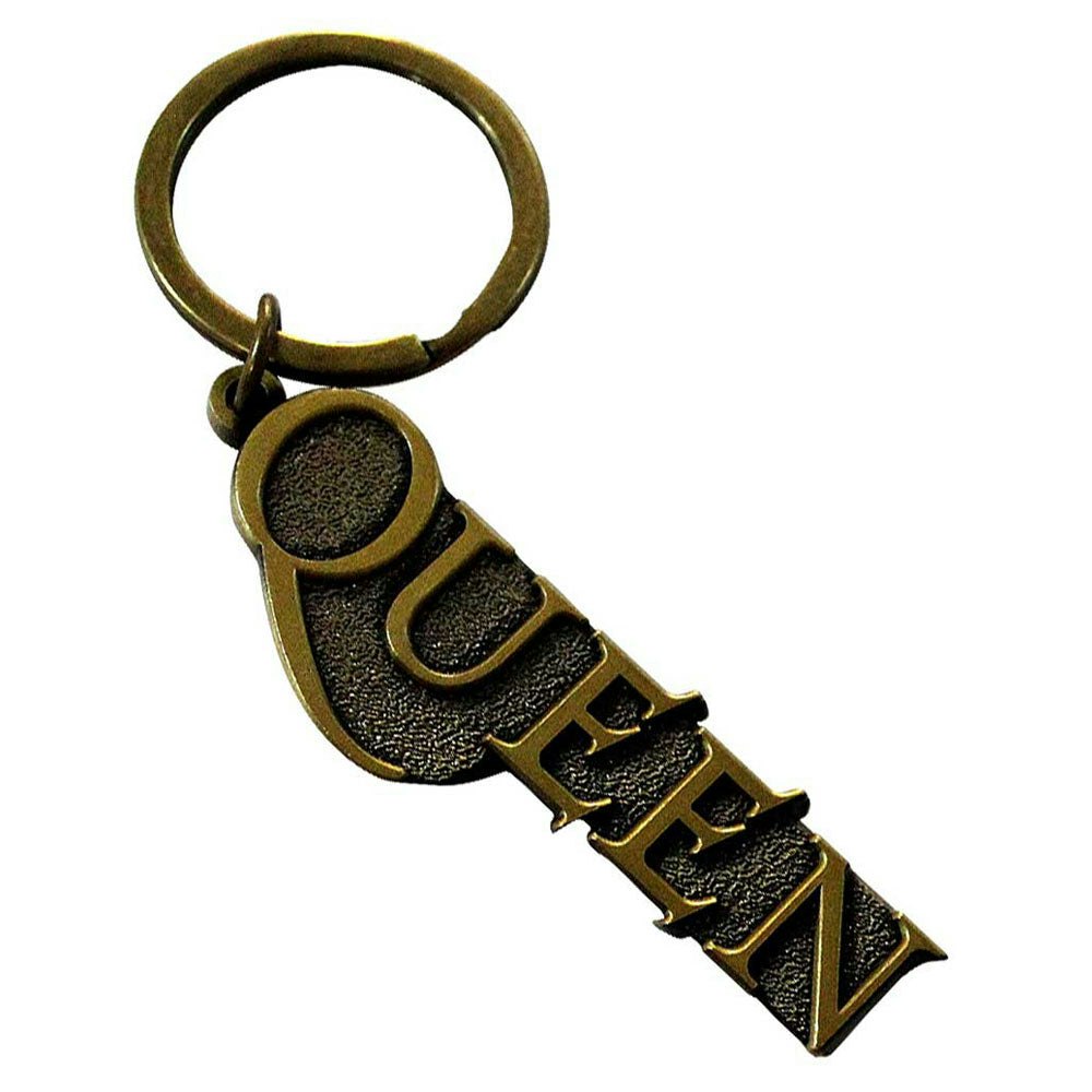 Paradiso Clothing Gold Queen Band Logo Keyring Keychain
