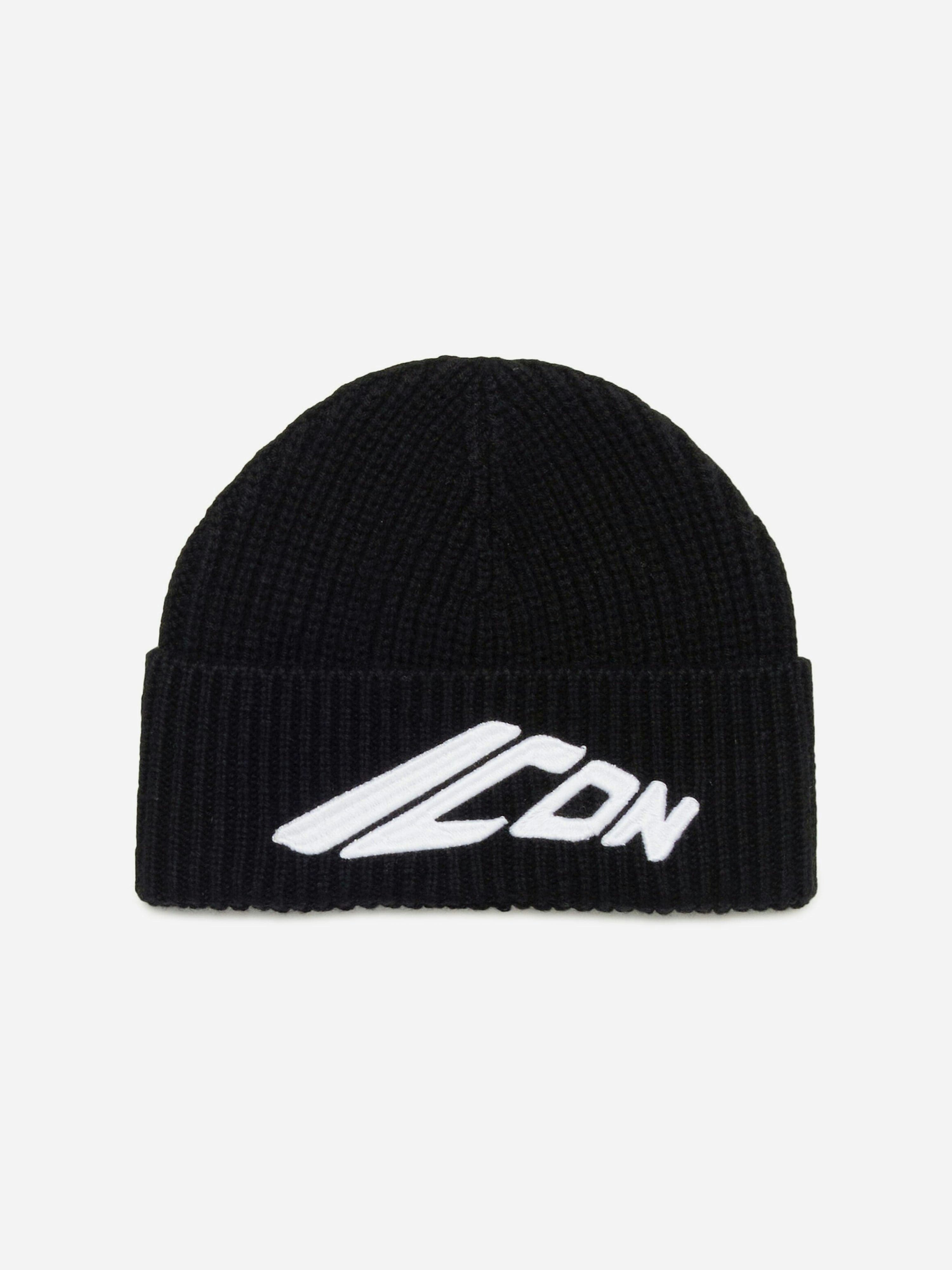 Dsquared2 Kids Boys Black Icon Logo Beanie Hat In - 52 Cm