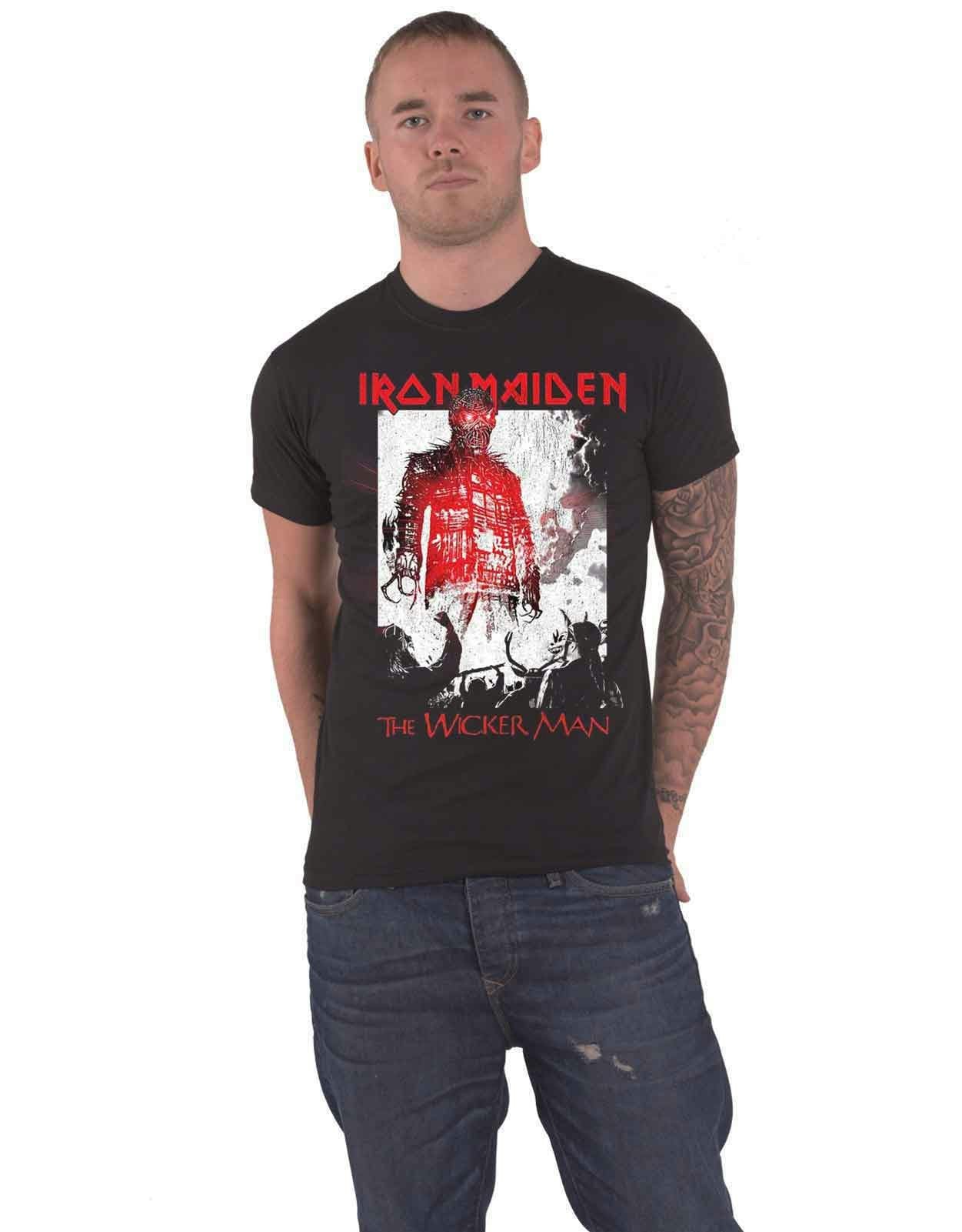 Paradiso Clothing Unisex Black Iron Maiden The Wicker Man Smoke T Shirt - Xxl