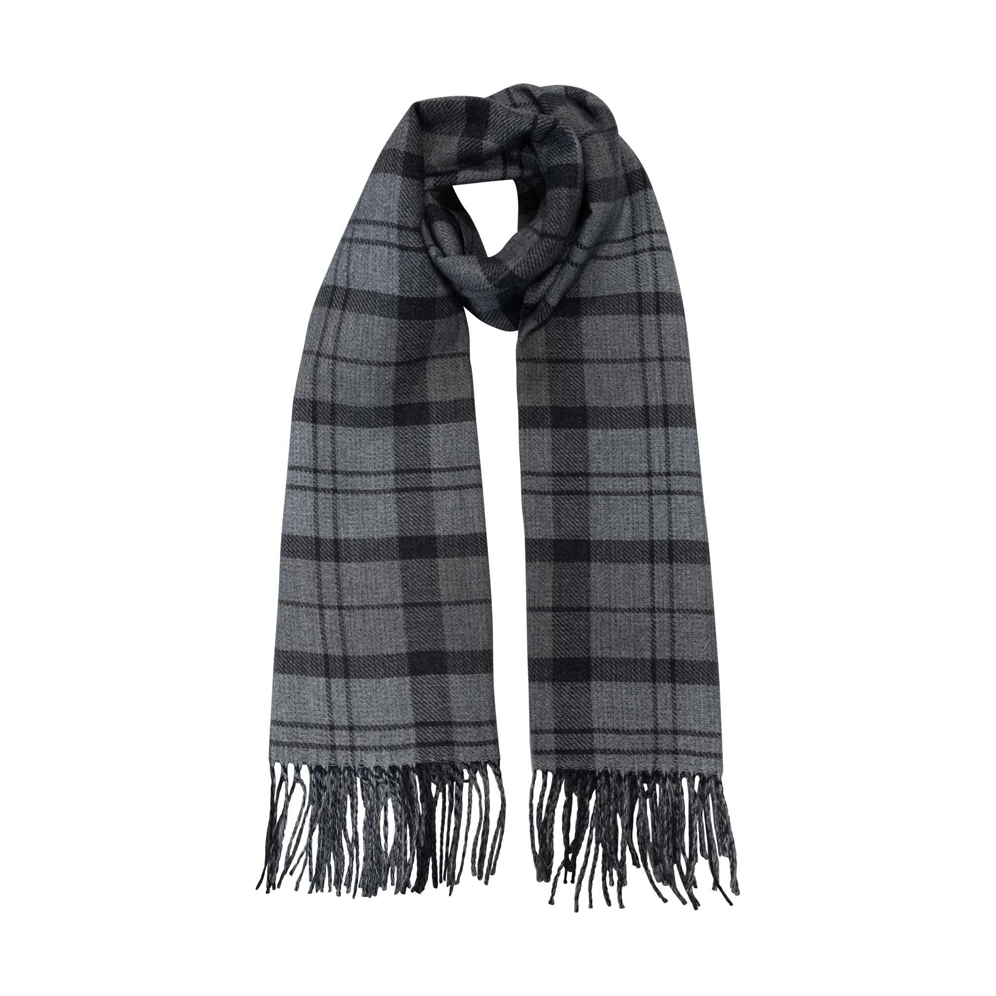 Heritage Traditions Grey Heritage Soft Touch Tartan Blanket Scarves - Check