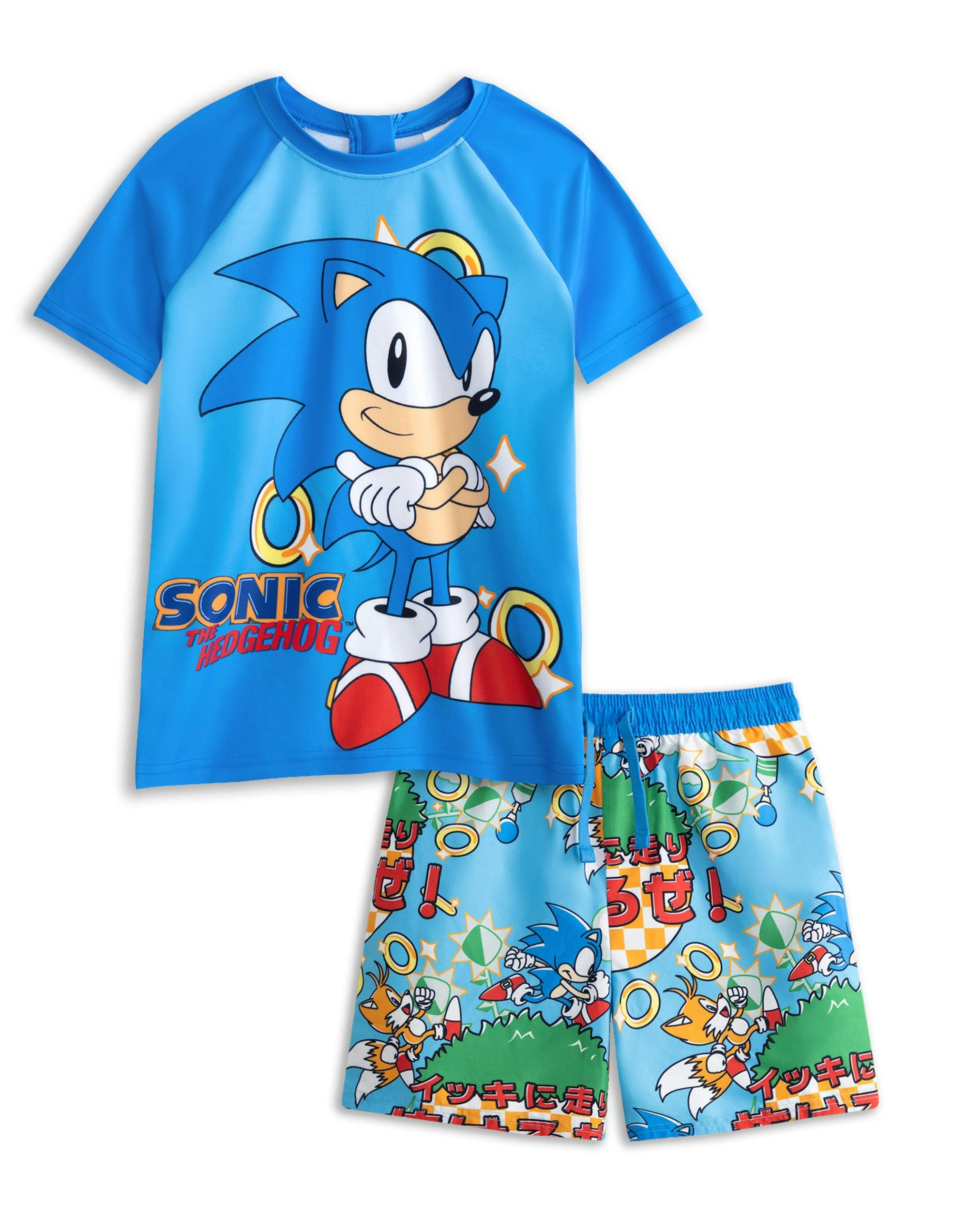 Vanilla Underground Boys Blue Sonic The Hedgehog Gamer 2 Piece Swim Set - 7-8 Years