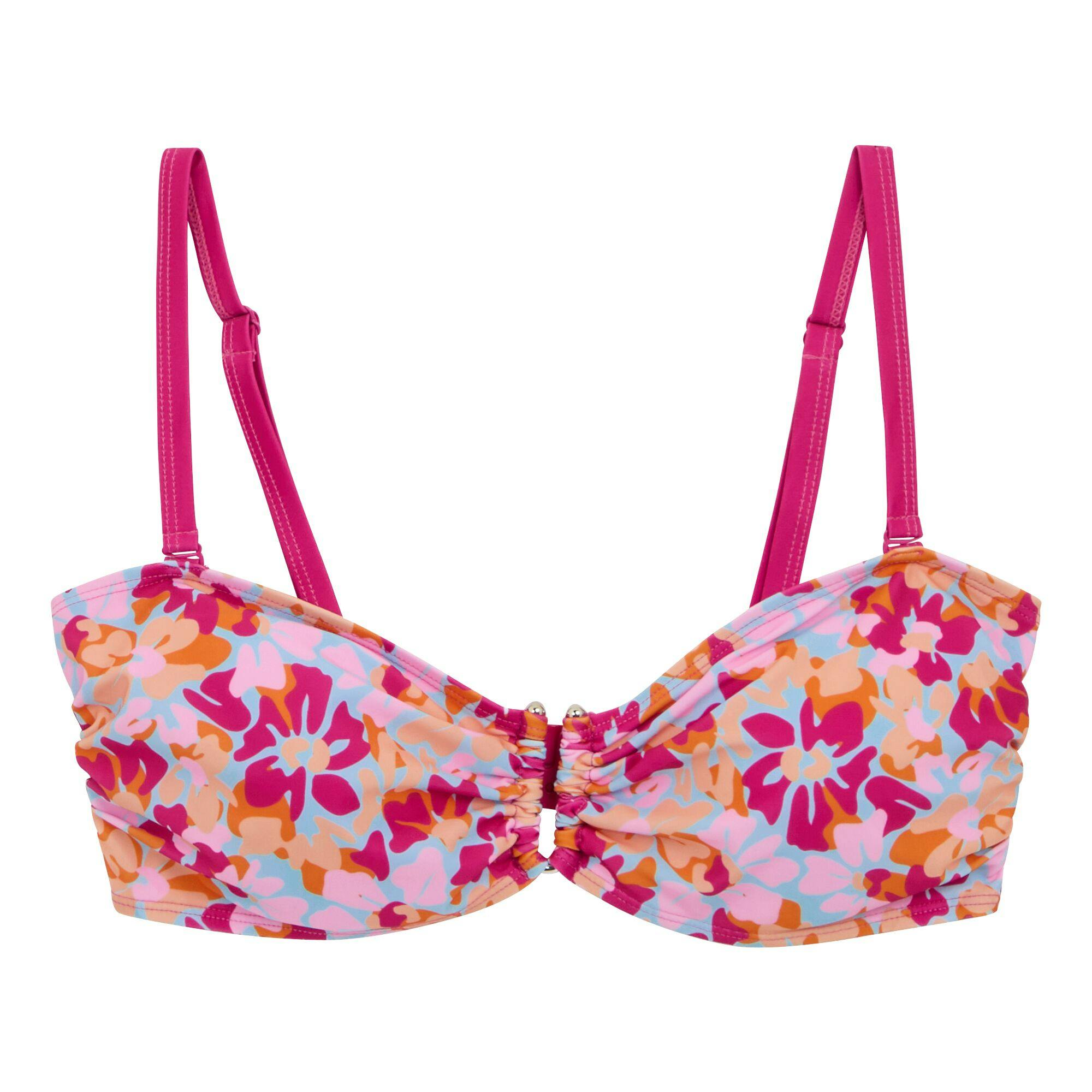 Regatta (10 Uk, Pink/Blue/Orange) Womens/Ladies Aceana Iii Summer Floral Bikini Top - Image 2