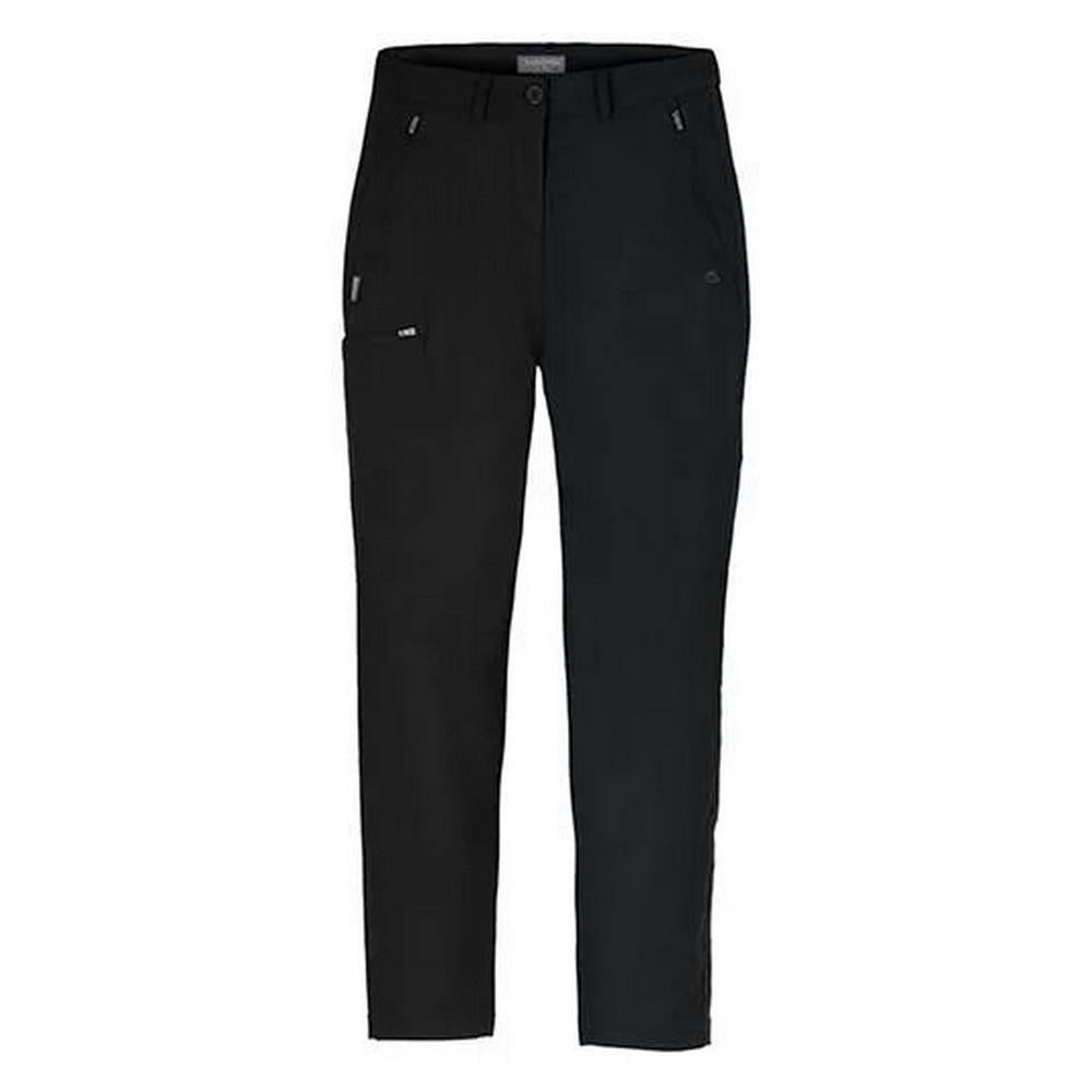 Craghoppers Women's Black / Expert Kiwi Pro Stretch Trousers - 12 Uk L - 96% Polyamide/4% Elastane