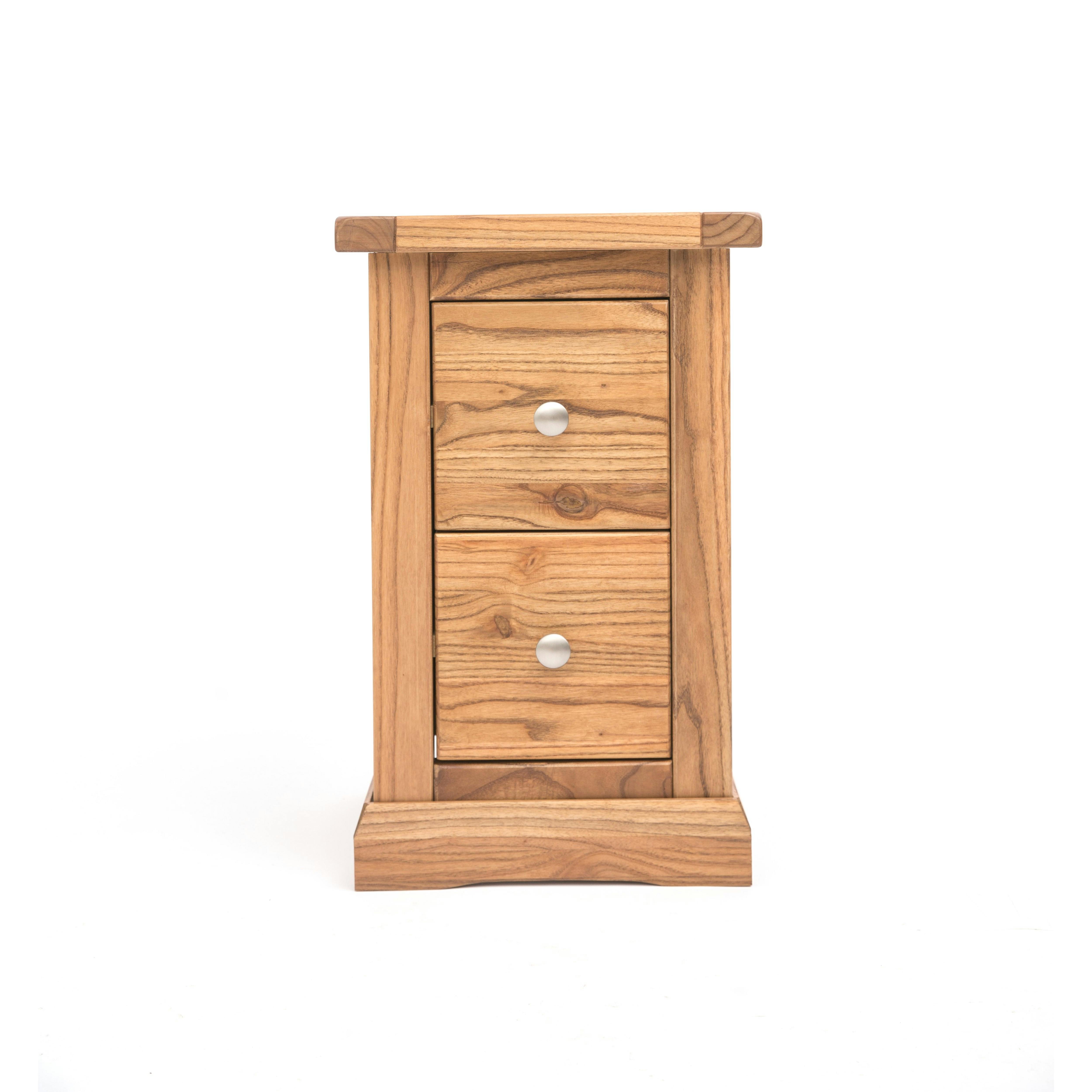 Cabinet Bits Salerno 2 Drawer Petite Bedside Table - Natural