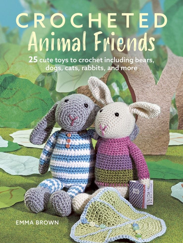 Crocheted Animal Friends Emma Brown 25 Toys to Crochet Patterns Bears Cats - Image 9