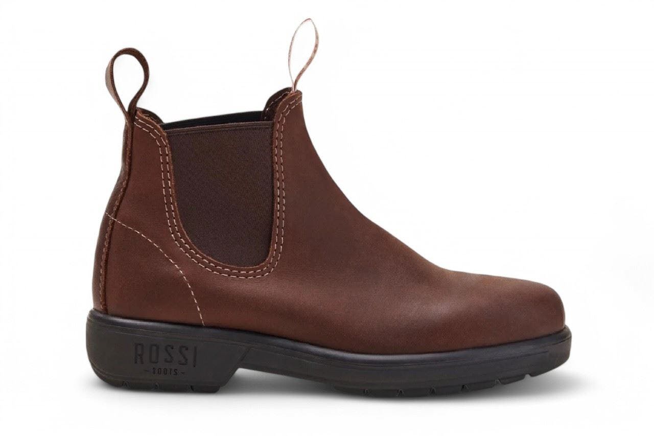 Rossi Boots Brown Rossi 303 Endura Redwood Leather Chelsea Boots - Chestnut - Uk 13 | Eu 48 | Us 14