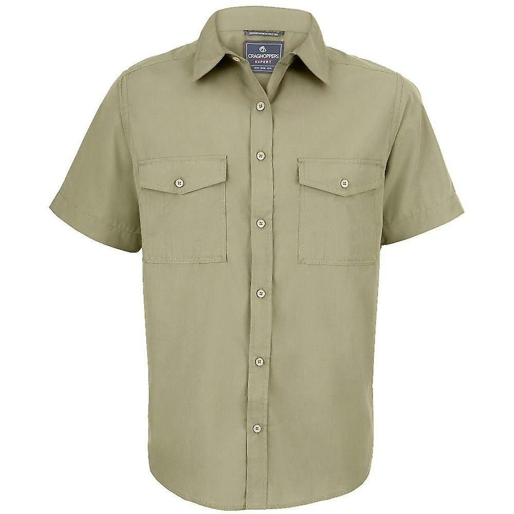 Craghoppers Men's Expert Kiwi Short-Sleeved Shirt - Pebble - M - Pebble - 65% Polyester/35% Cotton
