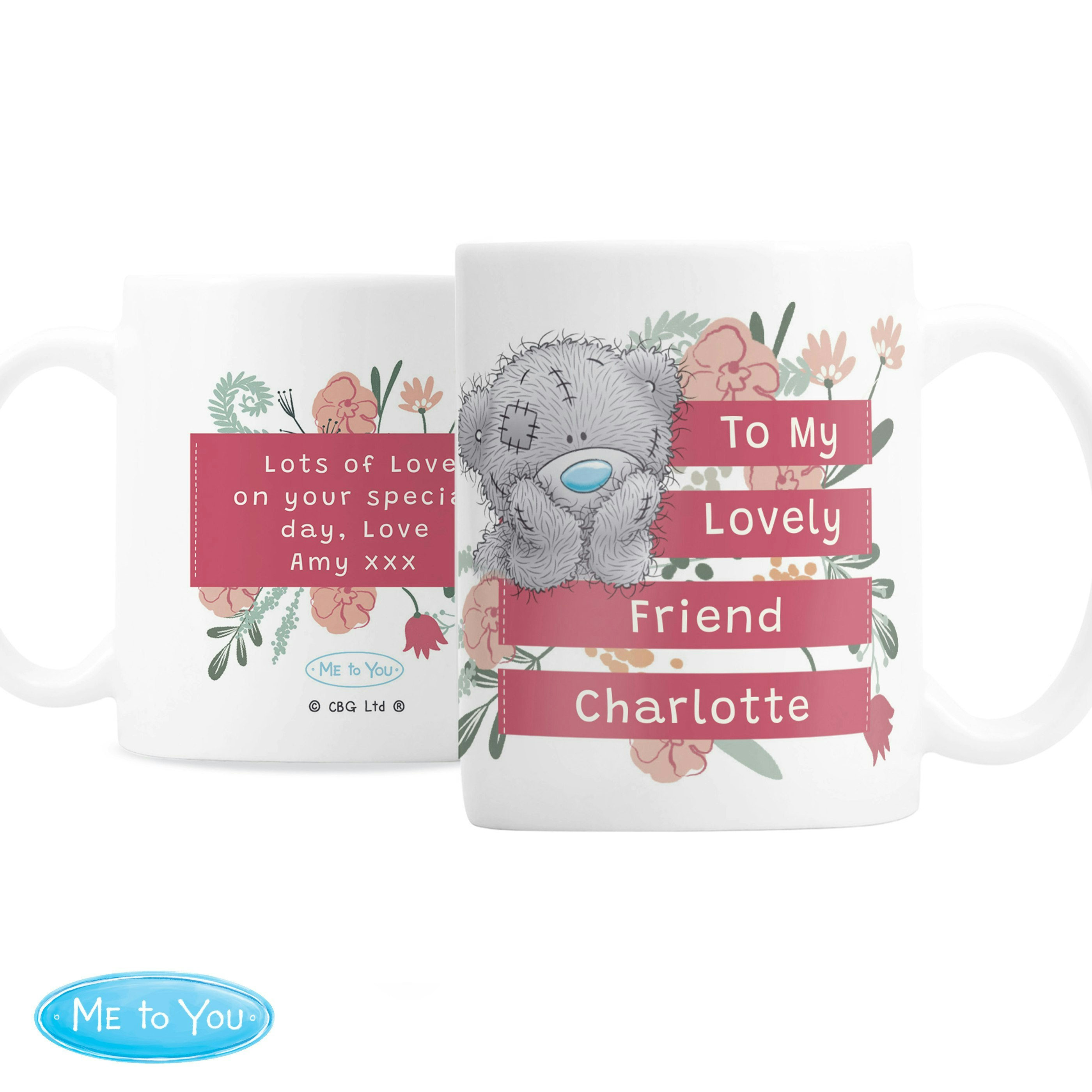 Rackhams Personalised Me To You Floral Mug