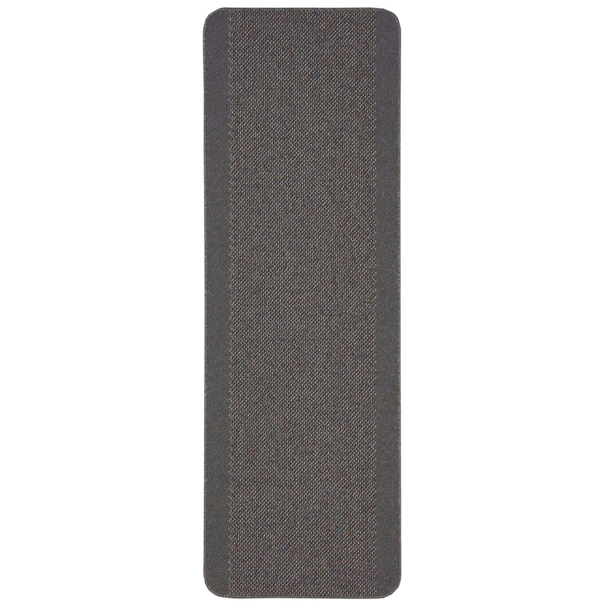 The Rugs Dark/Grey Washable Bordered Rug | 110D - 67X200 Cm