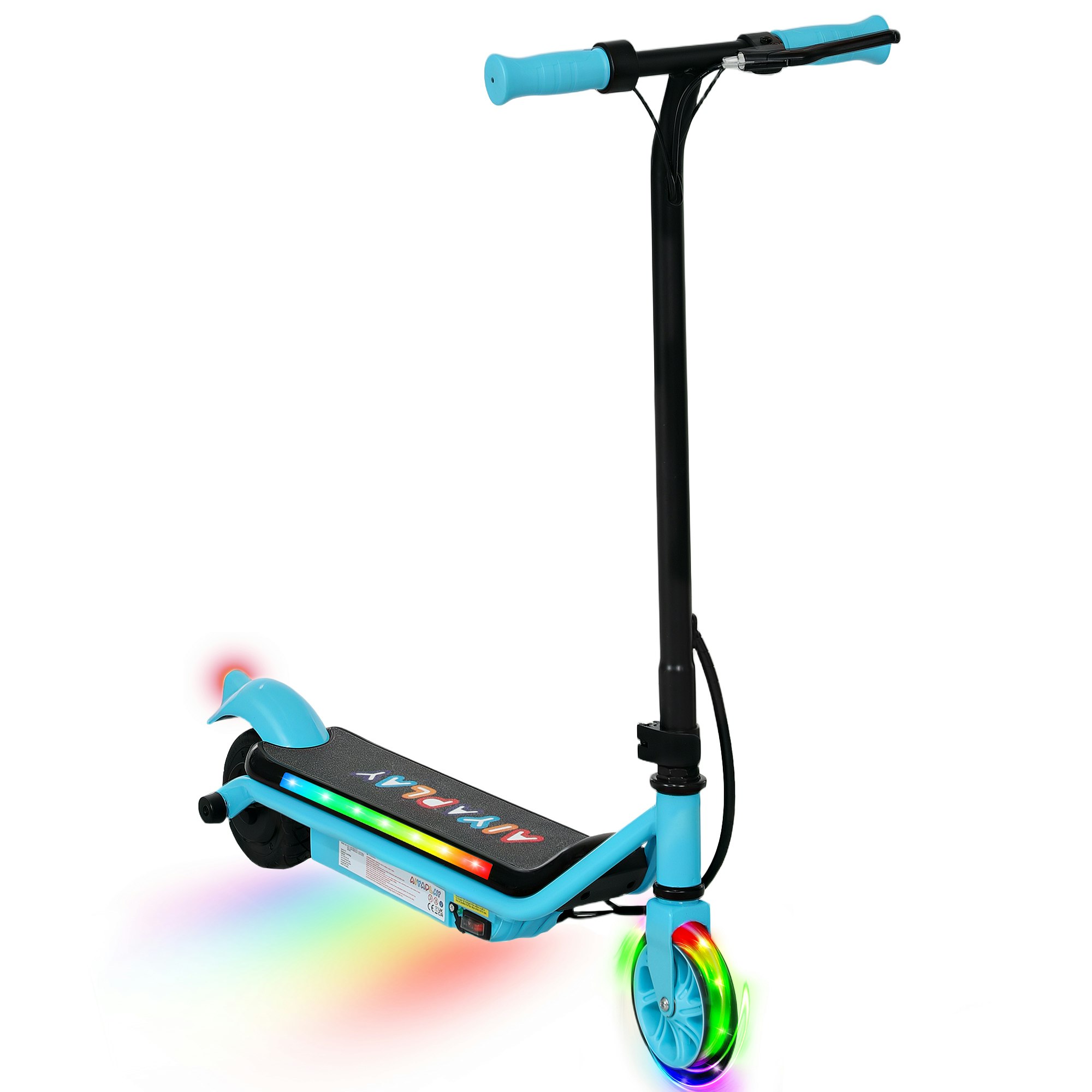Aiyaplay Blue Kids Electric Scooter, Ride On Toy For 6-14 Years - 78L X Size 36W X 95H Cm