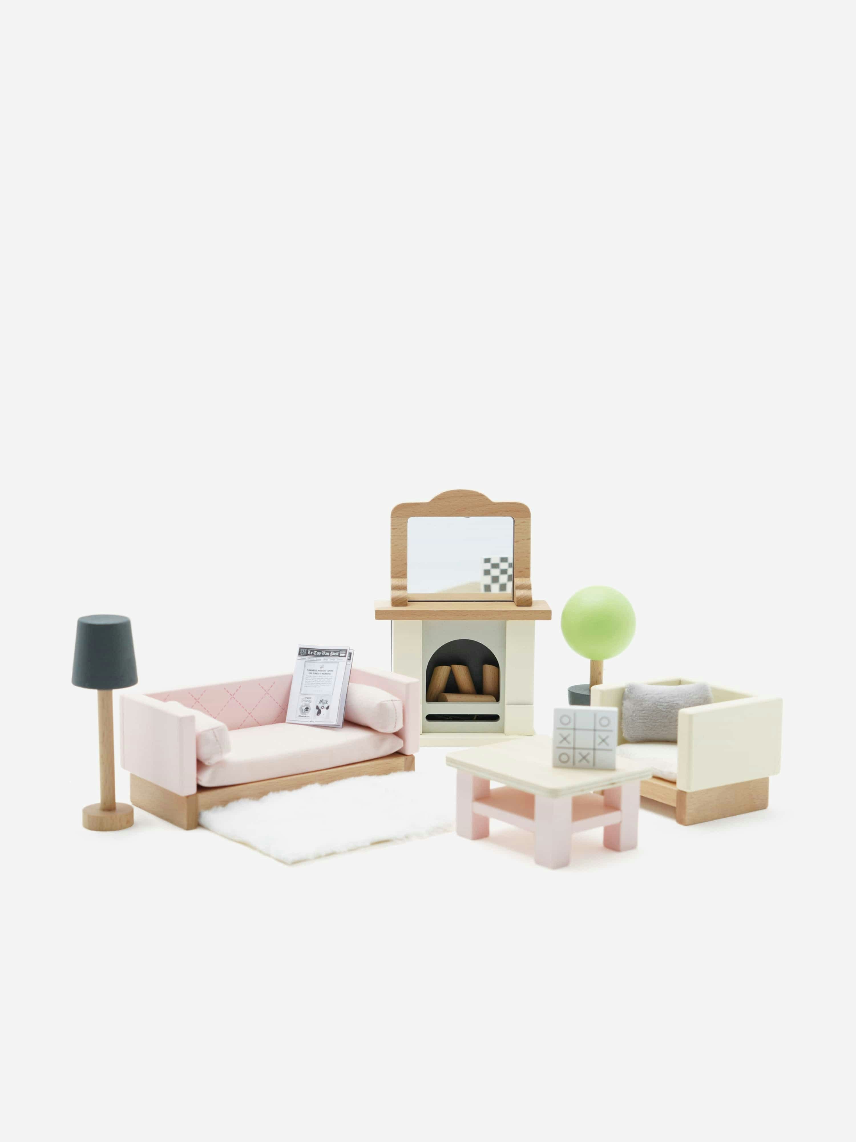 Le Toy Van Wooden Dolls House Living Room-19 Piece (10.5Cm X 4Cm X 15.2Cm) - Multicoloured - One Size