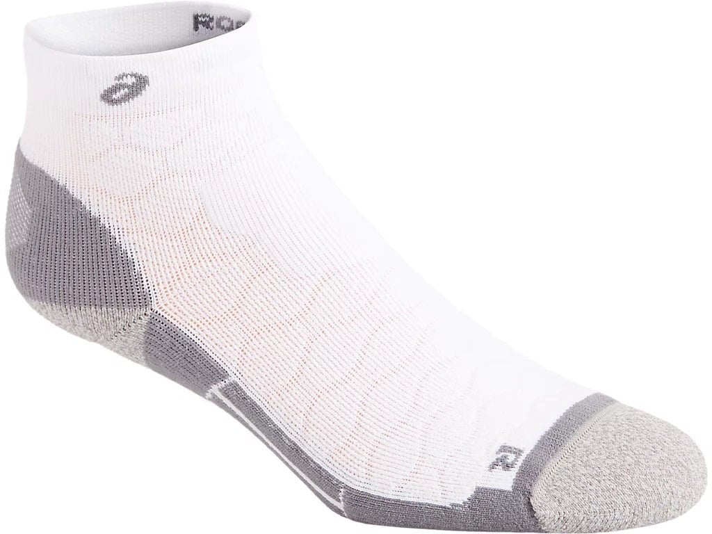 Asics Unisex White Road Running Quarter Length Performance Socks - 1 Pair - Small - Uk 2-5 | Eu 35-38