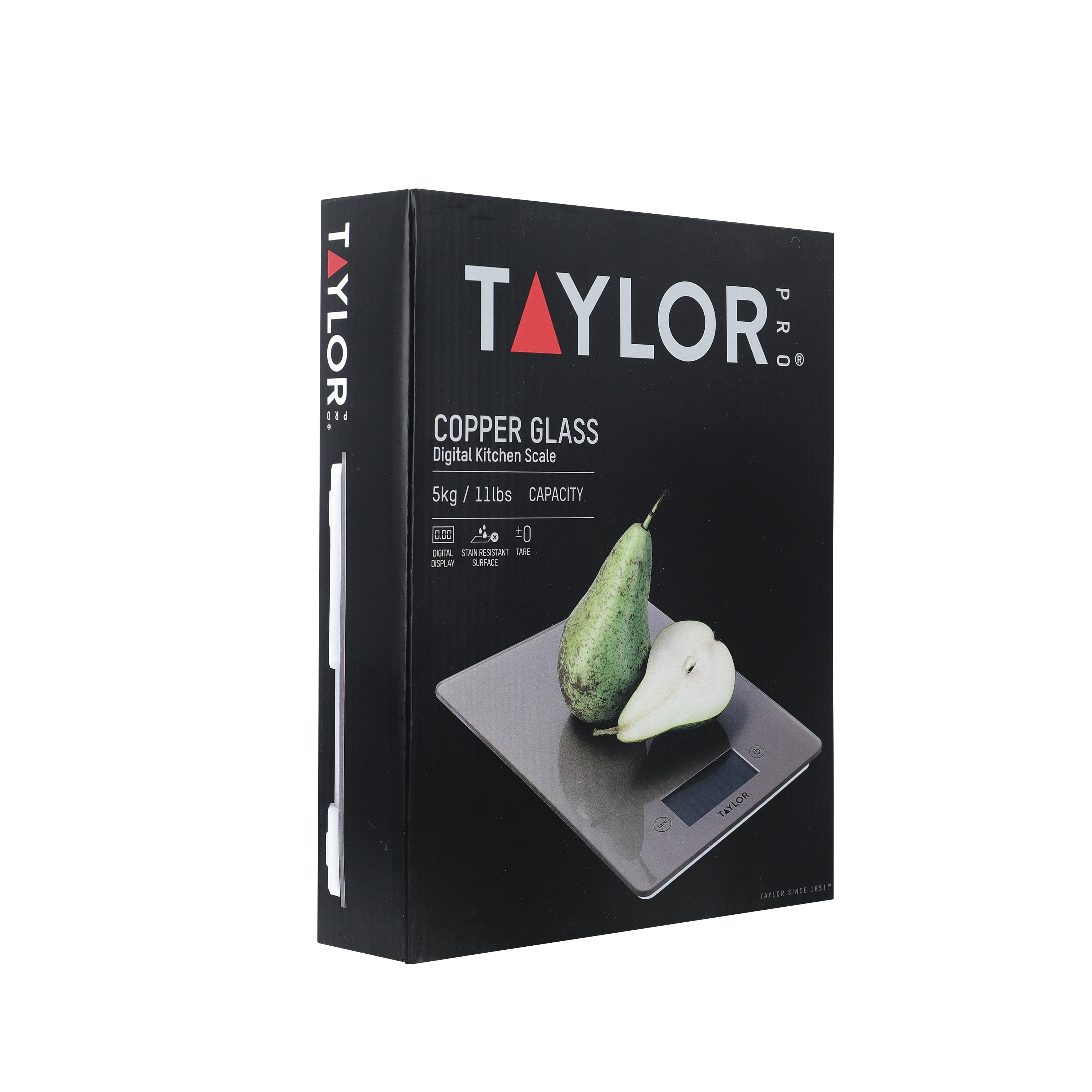 Taylor Pro Glass Digital 5Kg Kitchen Scales - Copper - Copper