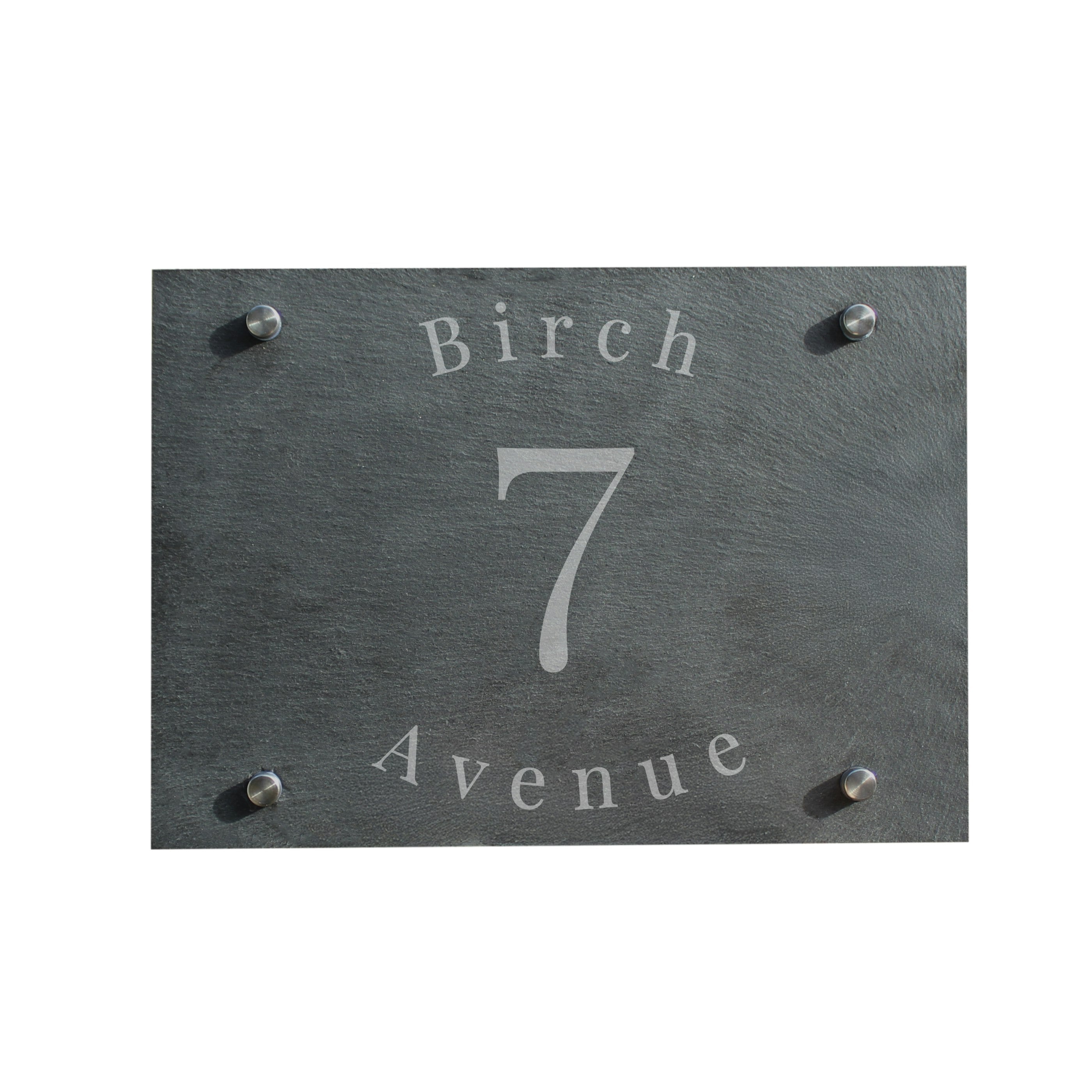 Personalised Memento Company Black Personalised Slate House Sign - Slate