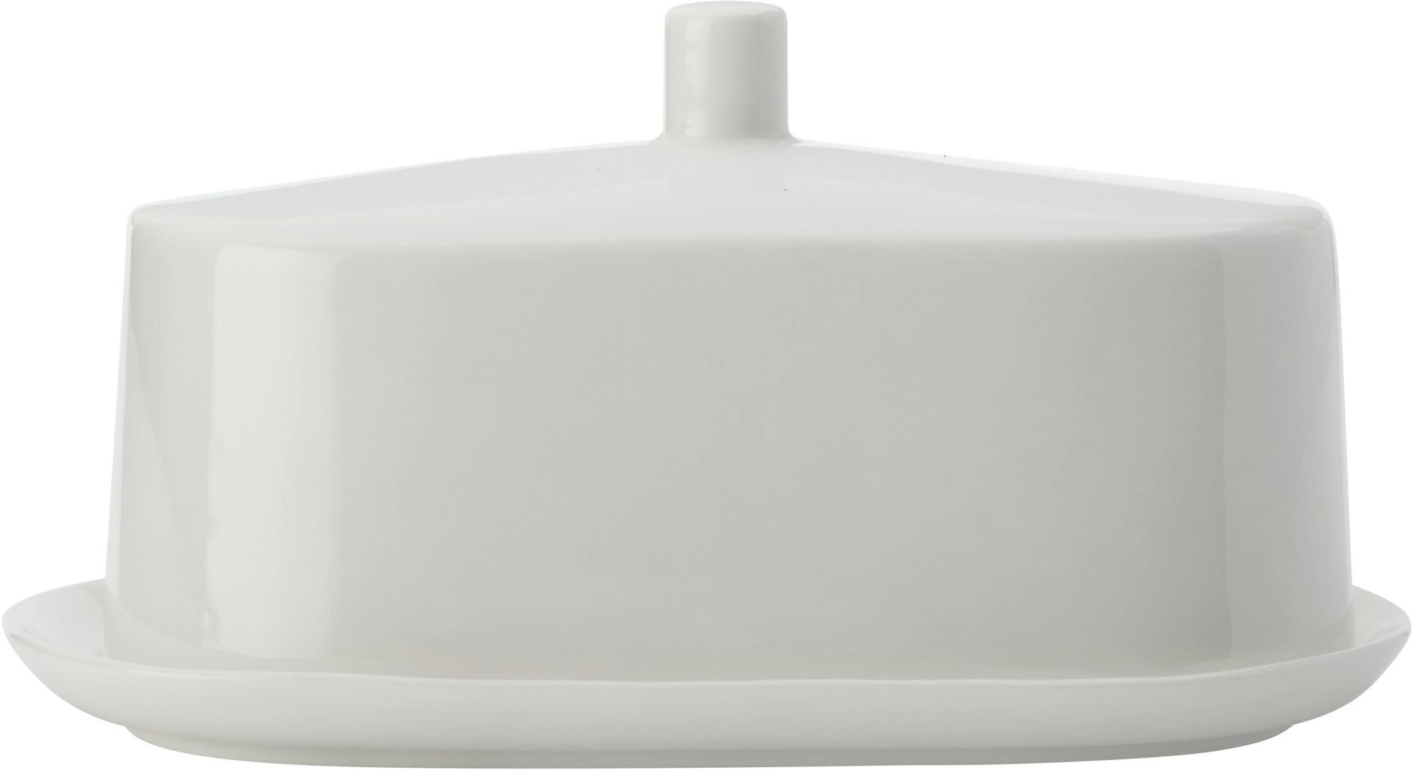 Rackhams White Cashmere Butter Dish Gift Boxed - Fine China - Butter Dish