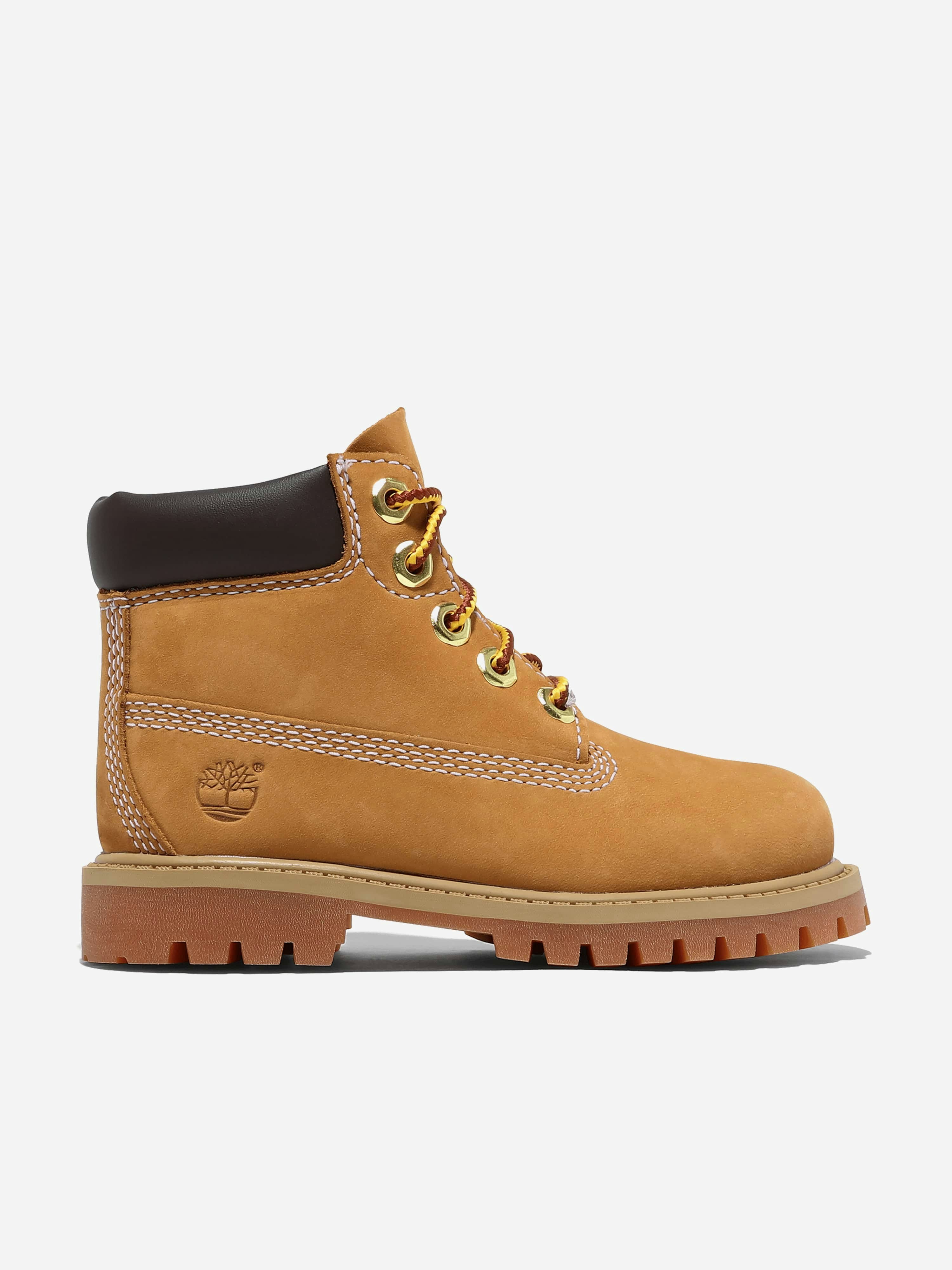 Timberland Boys Beige Kids 6 Inch Lace-Up Waterproof Boots In - Eu 34 Uk 1.5 Us 2