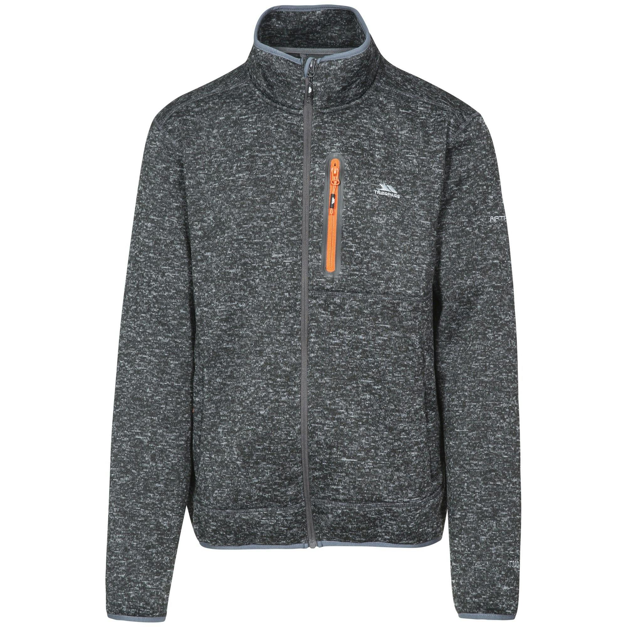 Trespass Men's Black Bingham Fleece Jacket - Marl - 3XL - Marl - 100% Polyester