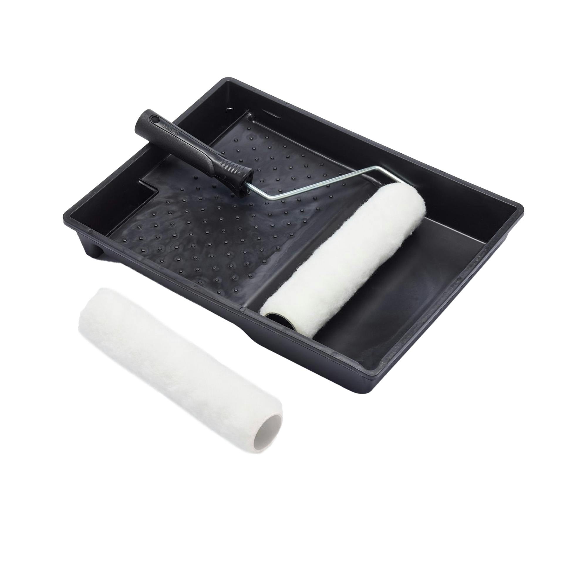 Rackhams Black/White Essentials Paint Roller Set (Pack Of 4)