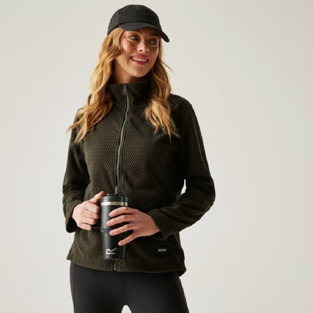 Regatta Women's Dark Heidy Full Zip Fleece - Khaki - Khaki - 18 Uk