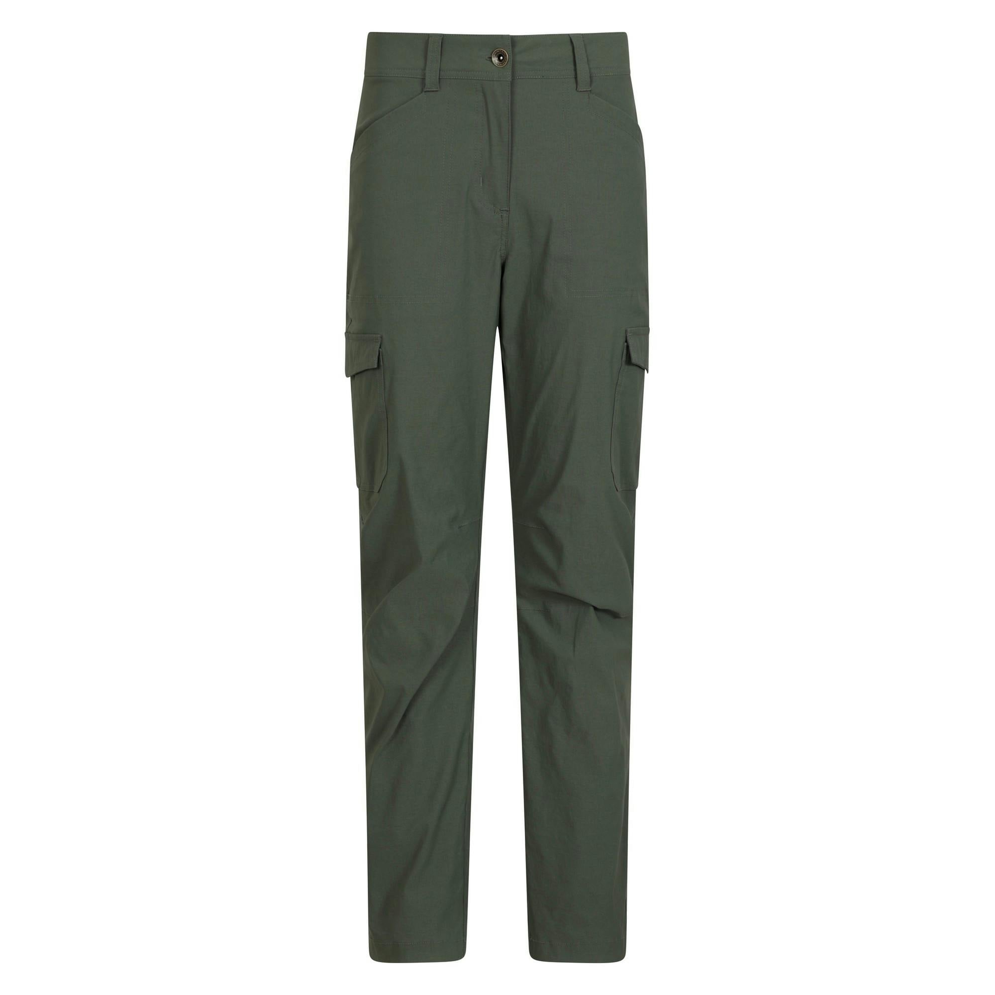 Mountain Warehouse Women's Green Conniston Cargo Trousers - Khaki - 12 Uk R - Khaki - 95% Polyamide/5% Elastane