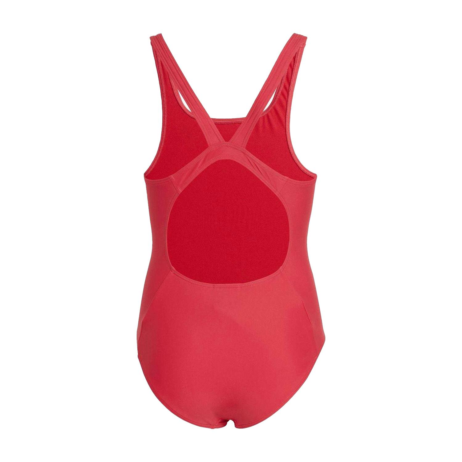 Adidas Girls Black/White Small Logo Racerback One Piece Swimsuit - 7-8 Years