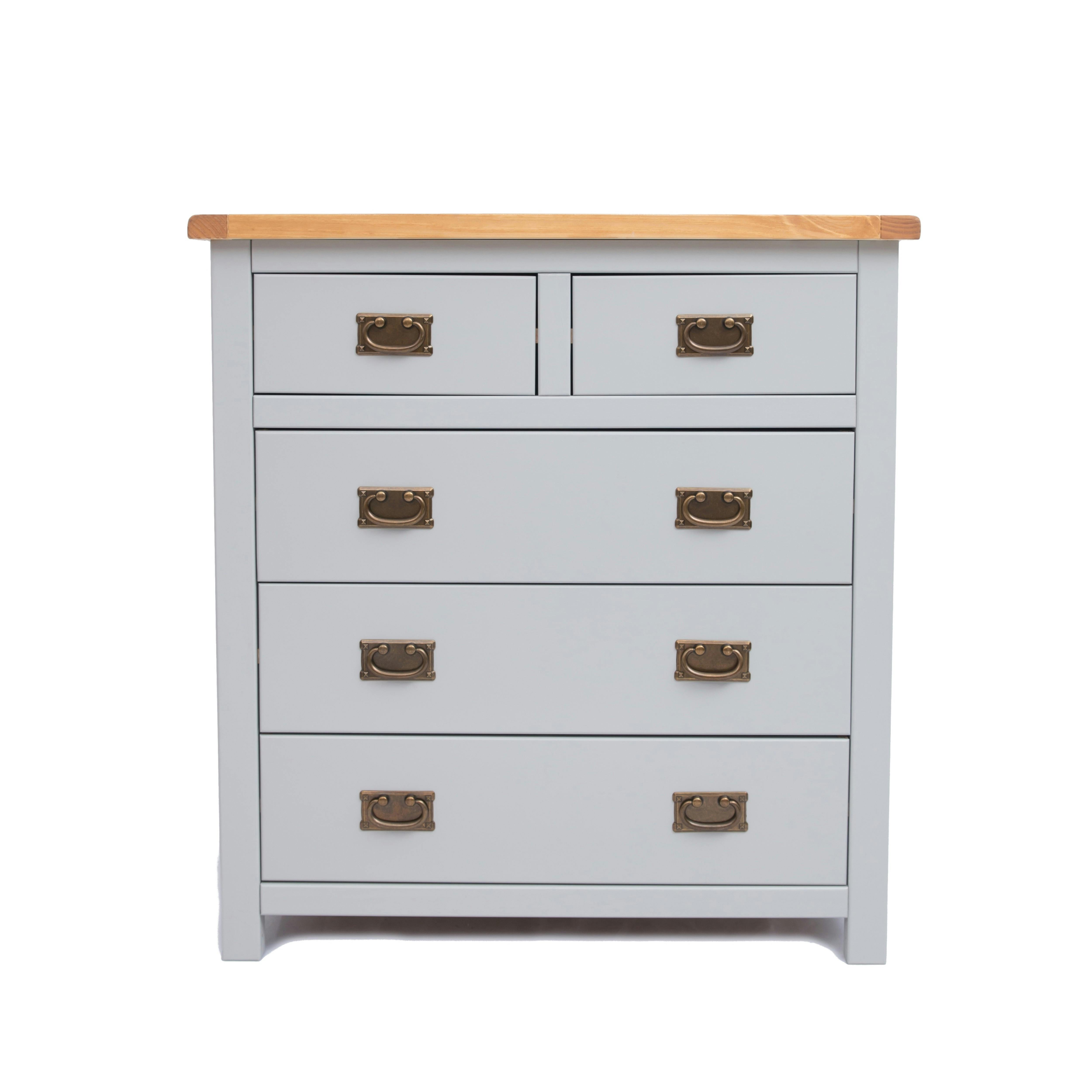 Cabinet Bits Light/Grey Argenta 5 Drawer Chest Of Drawers Bras Drop Handle