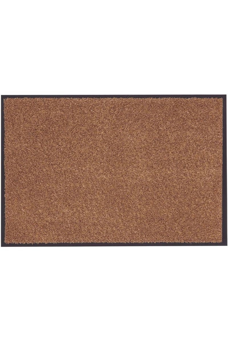Rackhams Washable Mat With Border Caramel | 133 - 90X150 Cm