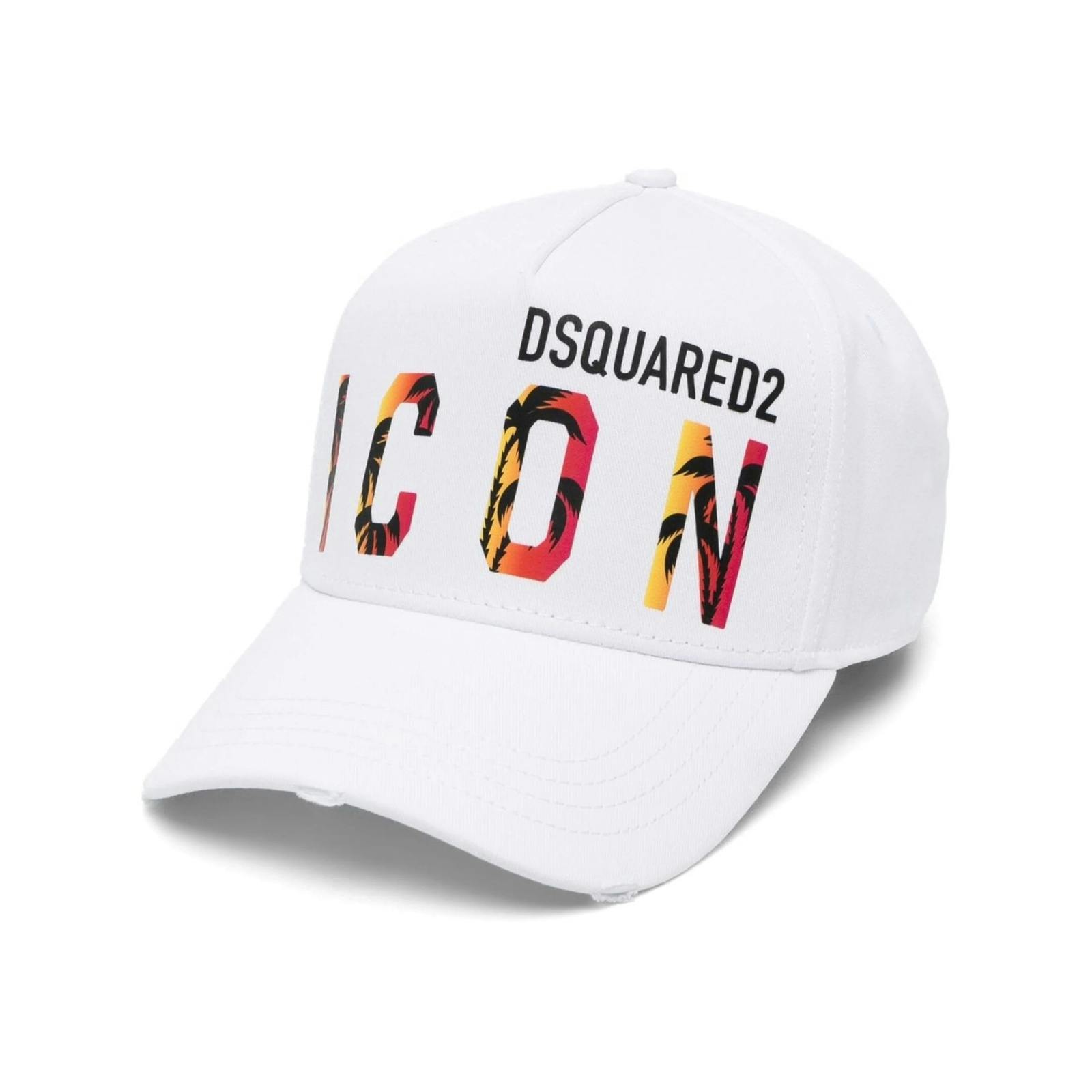 Dsquared White Icon Tropical Cap In - One Size