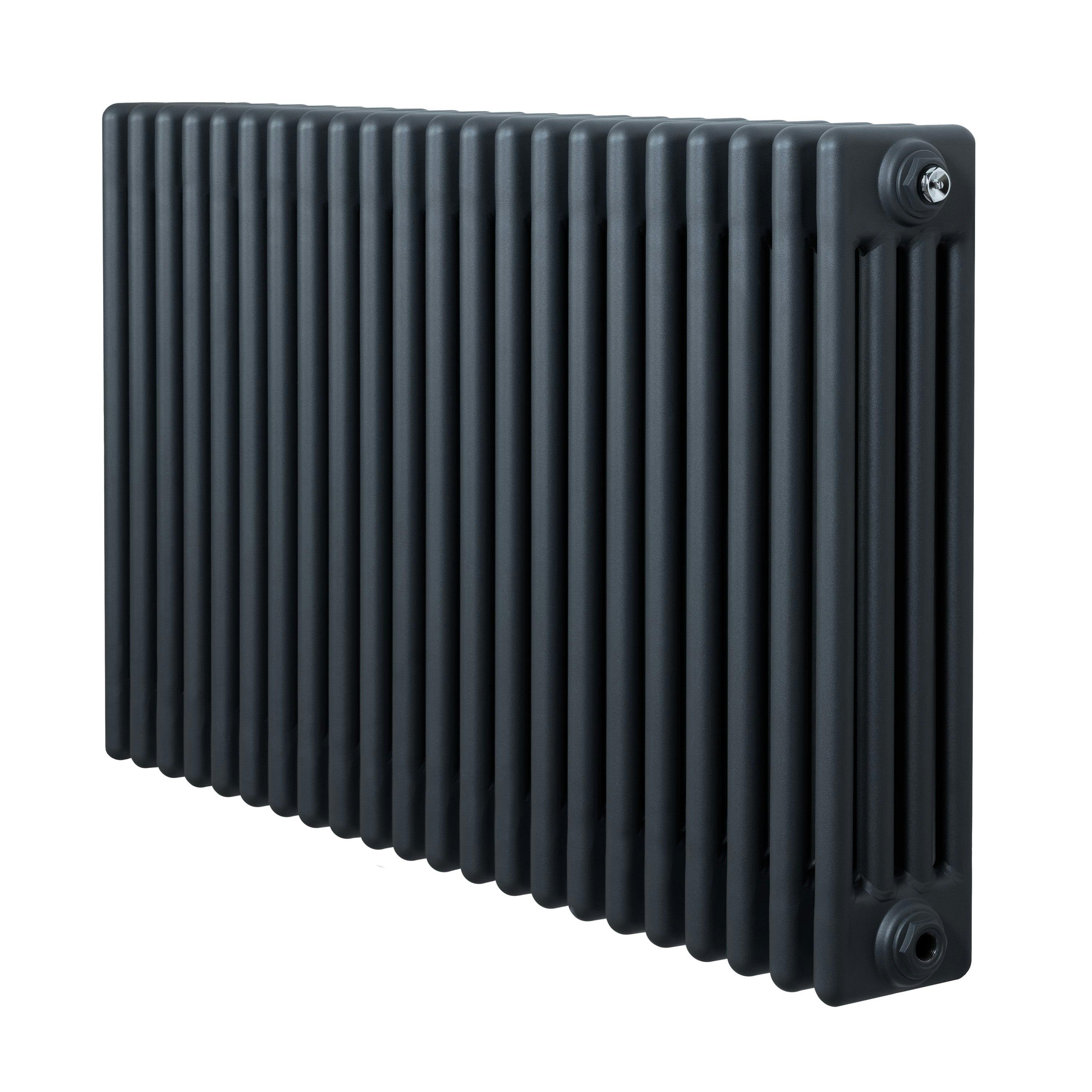 Monstershop Anthracite/Grey Traditional 4 Column Radiator - 600 X 1010Mm
