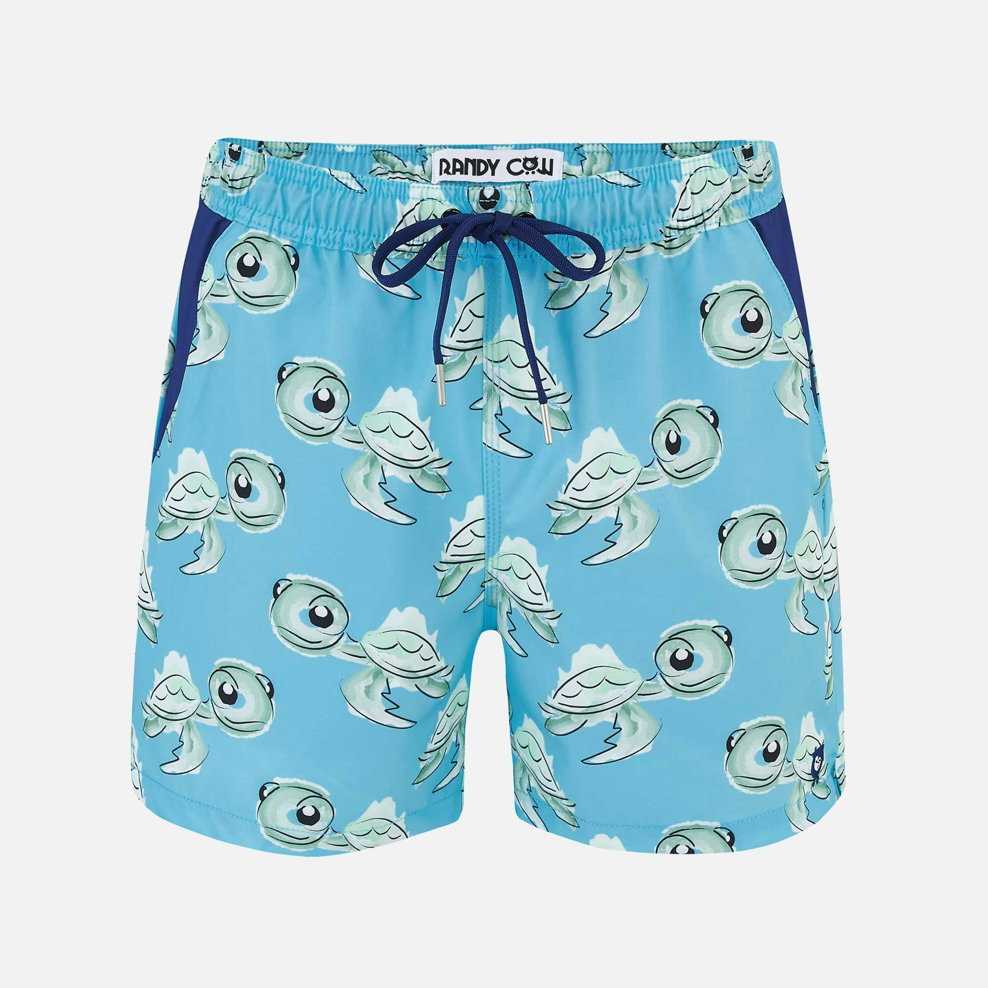 Randy Cow Turtles - Swim Shorts With Waterproof Pocket - Xs