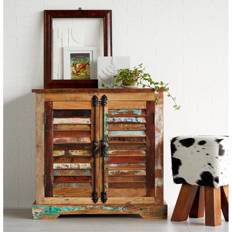 Ih Design Dahila Reclaimed Boat 2 Door Sideboard - Wood - 1
