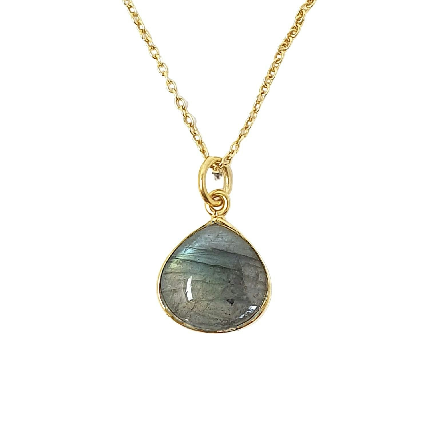 Harfi Gold 18Ct Vermeil Plated Labradorite Necklace