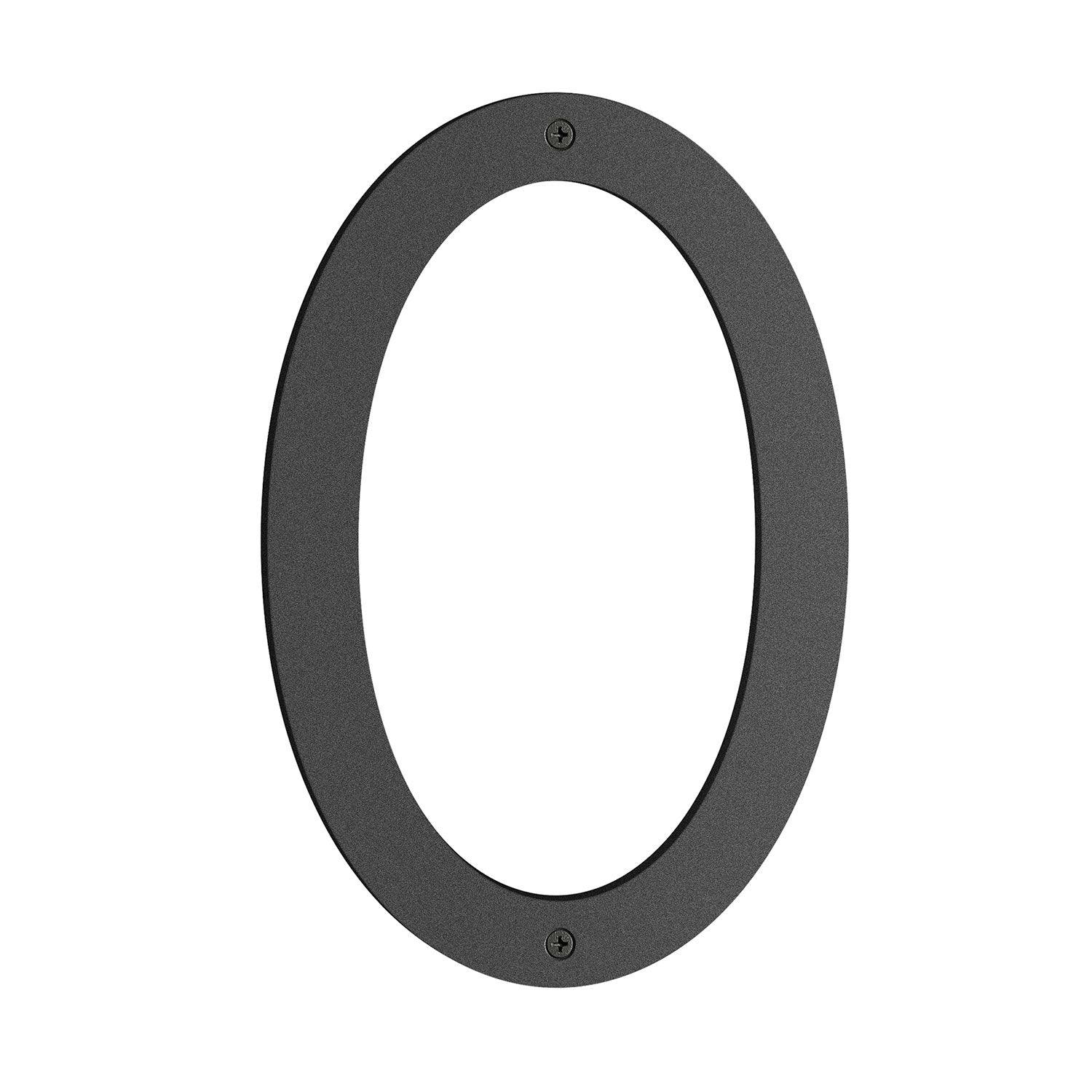 Beslagsboden Black House Number 0 In Matt Nordic Series, Height 230 Mm.