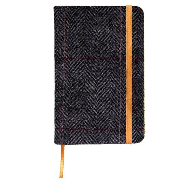 Heritage Traditions Grey Tweed Covered Lined Notebook - Box Tweed