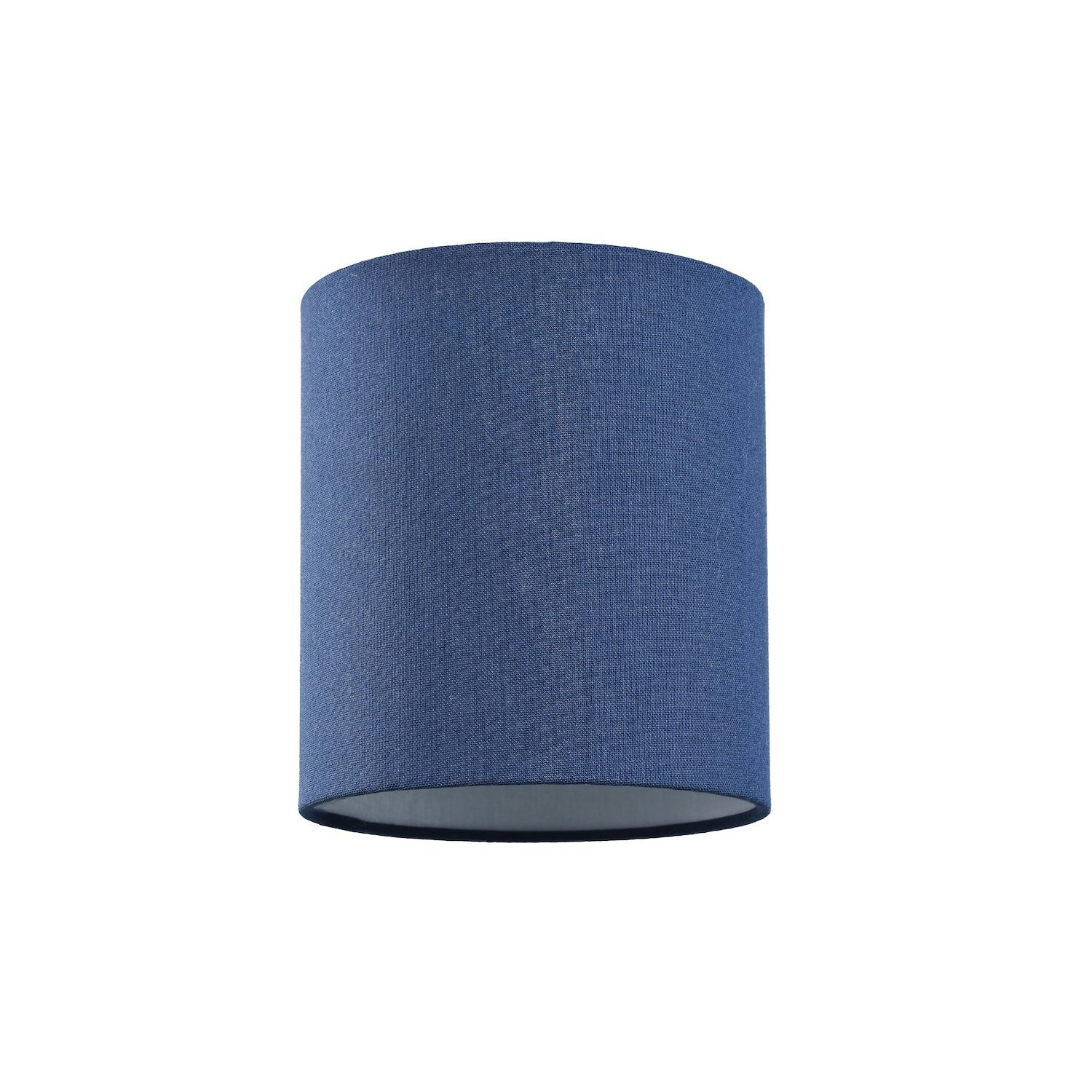 Rackhams Blue Contemporary And Elegant Midnight Linen Fabric 18Cm Cylinder Lamp Shade