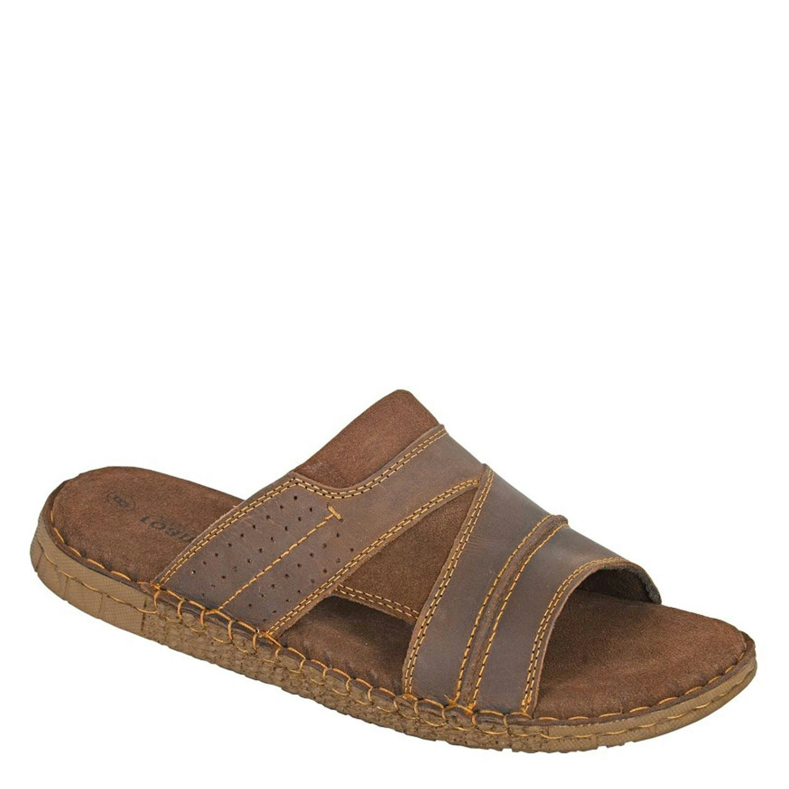 Roamers Brown M 259 Open Toe Mule Sandals - 12 Uk