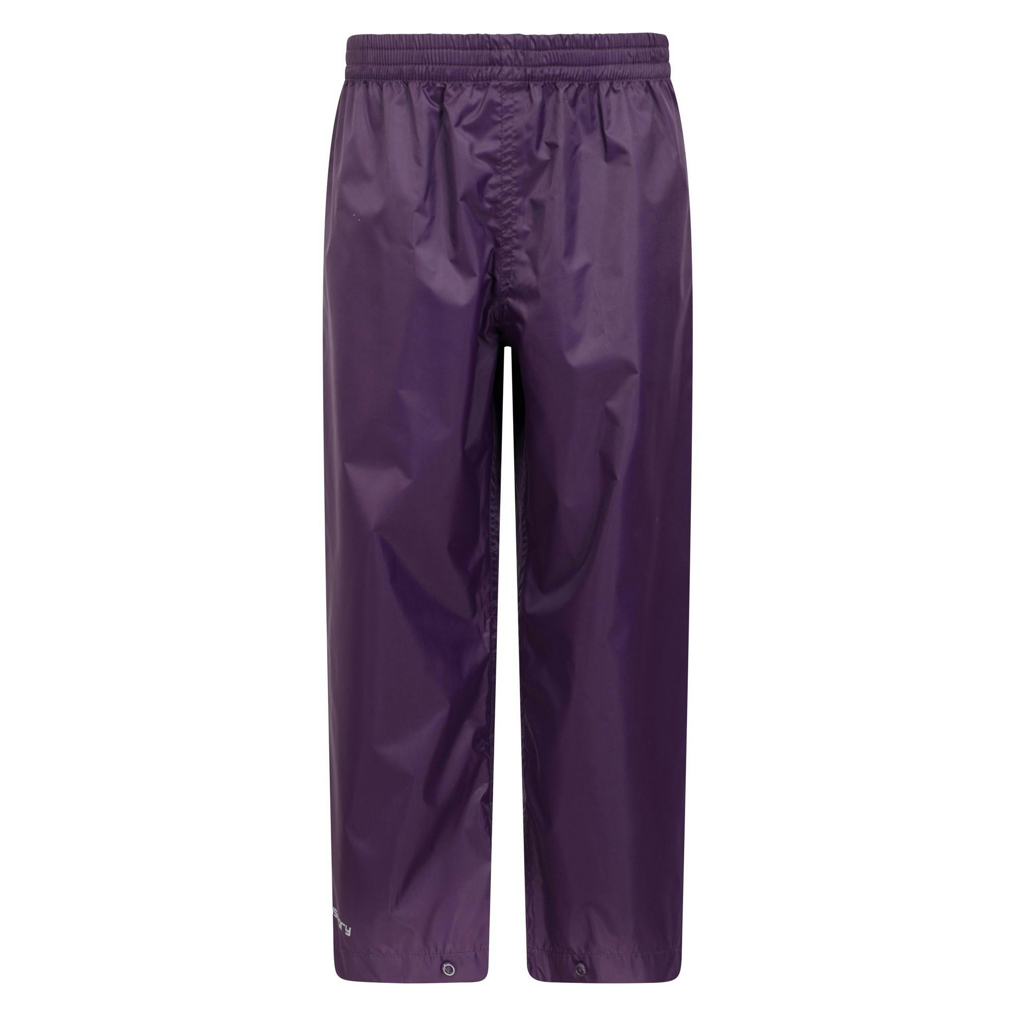 Mountain Warehouse Purple Kids Pakka Ii Waterproof Over Trousers - 13 Years - 100% Polyamide