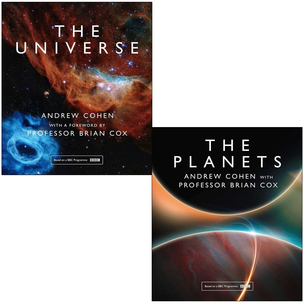 Various Publishers Black The Universe & The Planets By Andrew Cohen & Professor Brian Cox 2 Books Collection Set