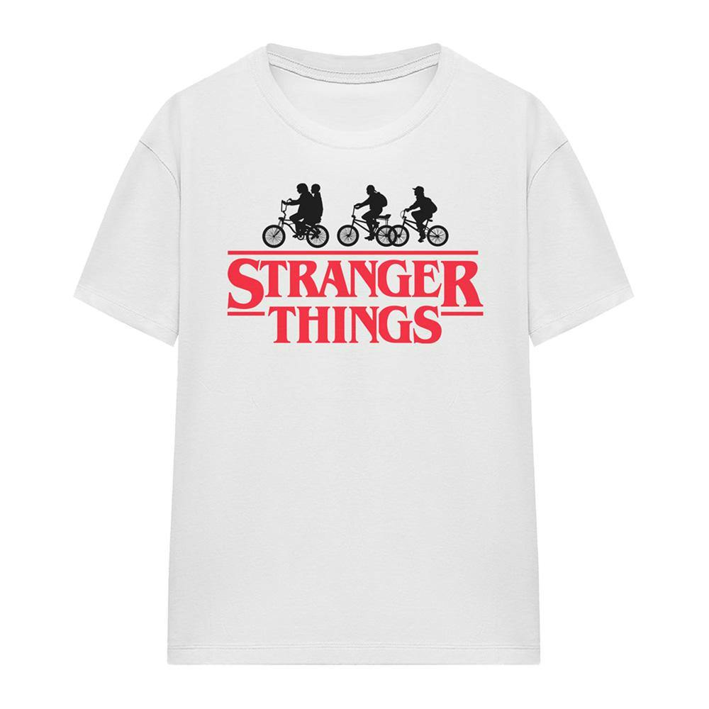 Stranger Things Women's White Silhouette T-Shirt - Xxl