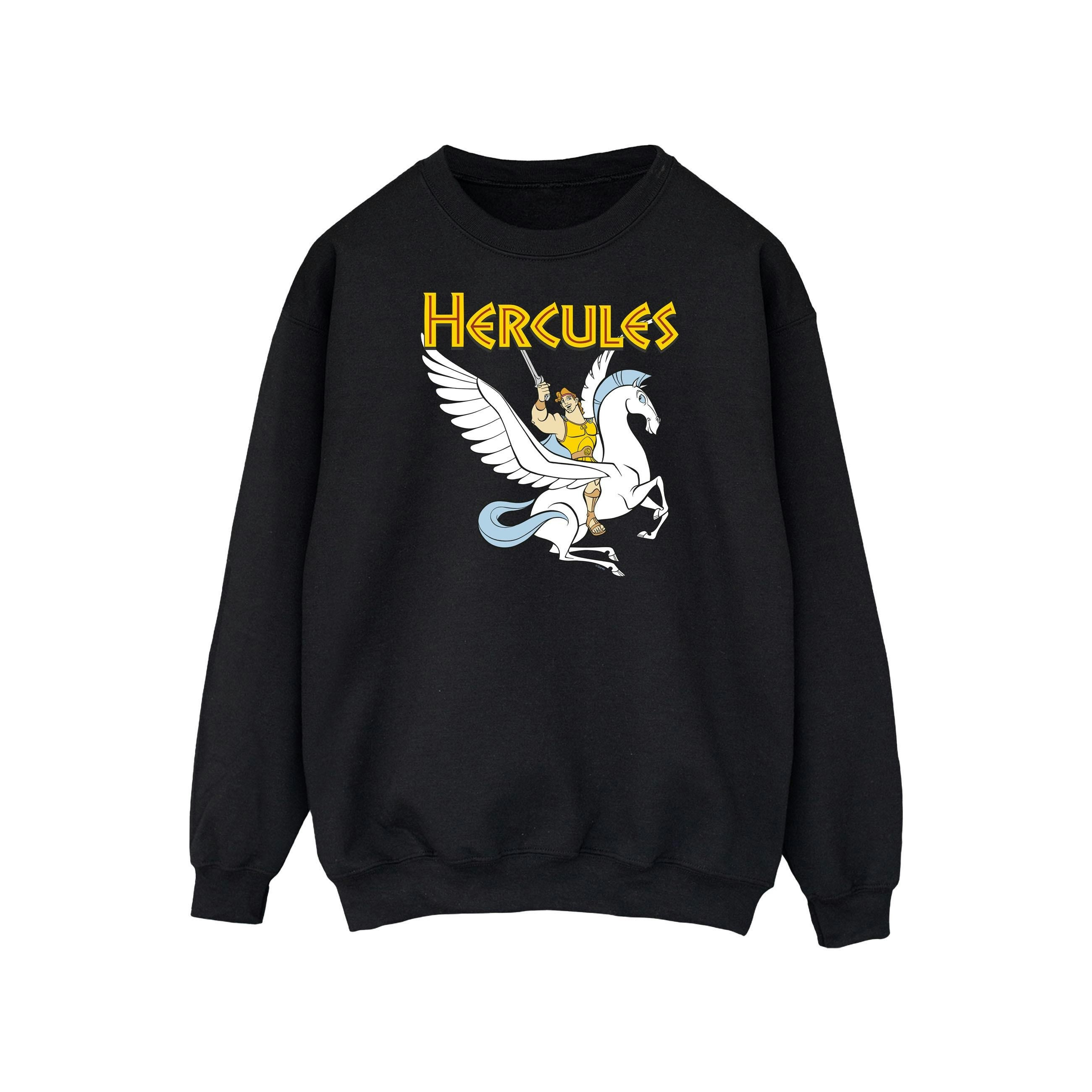 Disney Men's Black Hercules With Pegasus Sweatshirt - Small